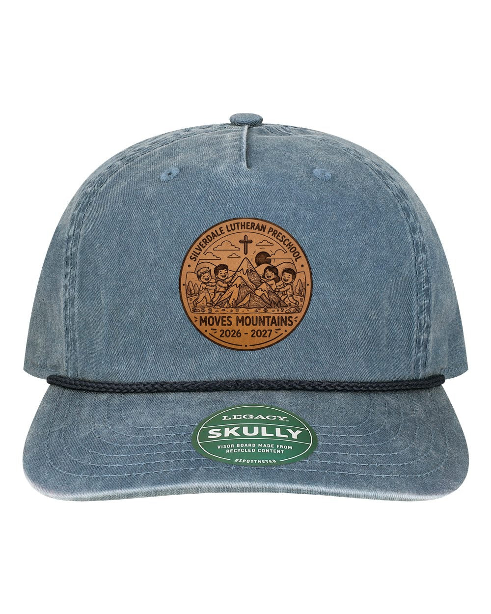 Silverdale Lutheran Preschool Skully Rope Cap - Navy (Engraved)