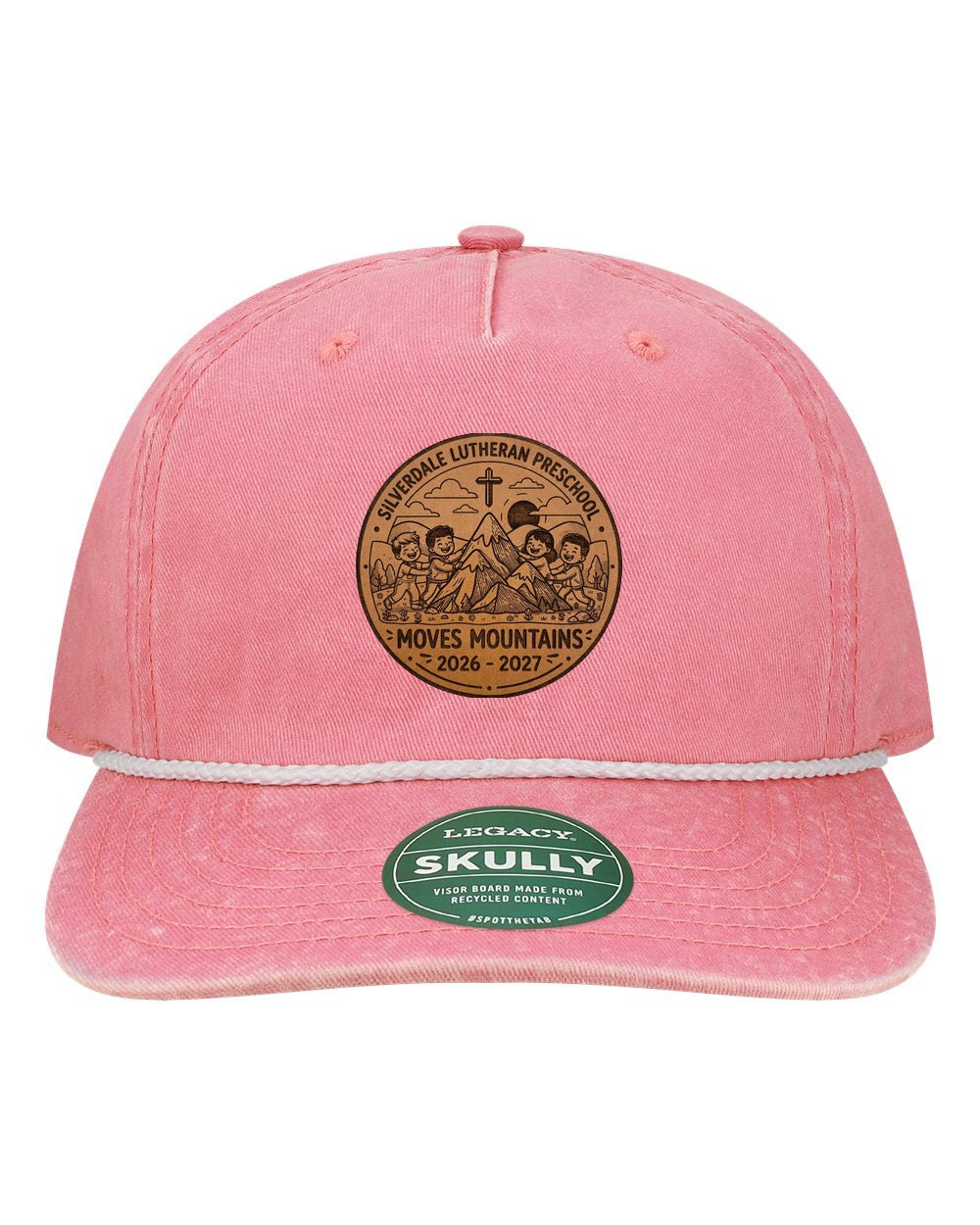 Silverdale Lutheran Preschool Skully Rope Cap - Pink (Engraved)