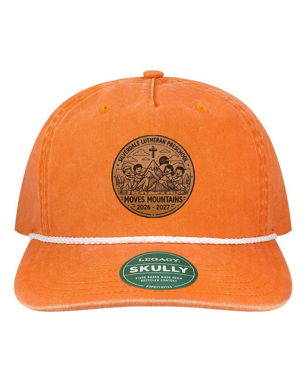 Silverdale Lutheran Preschool Skully Rope Cap - Tangerine Orange (Engraved)