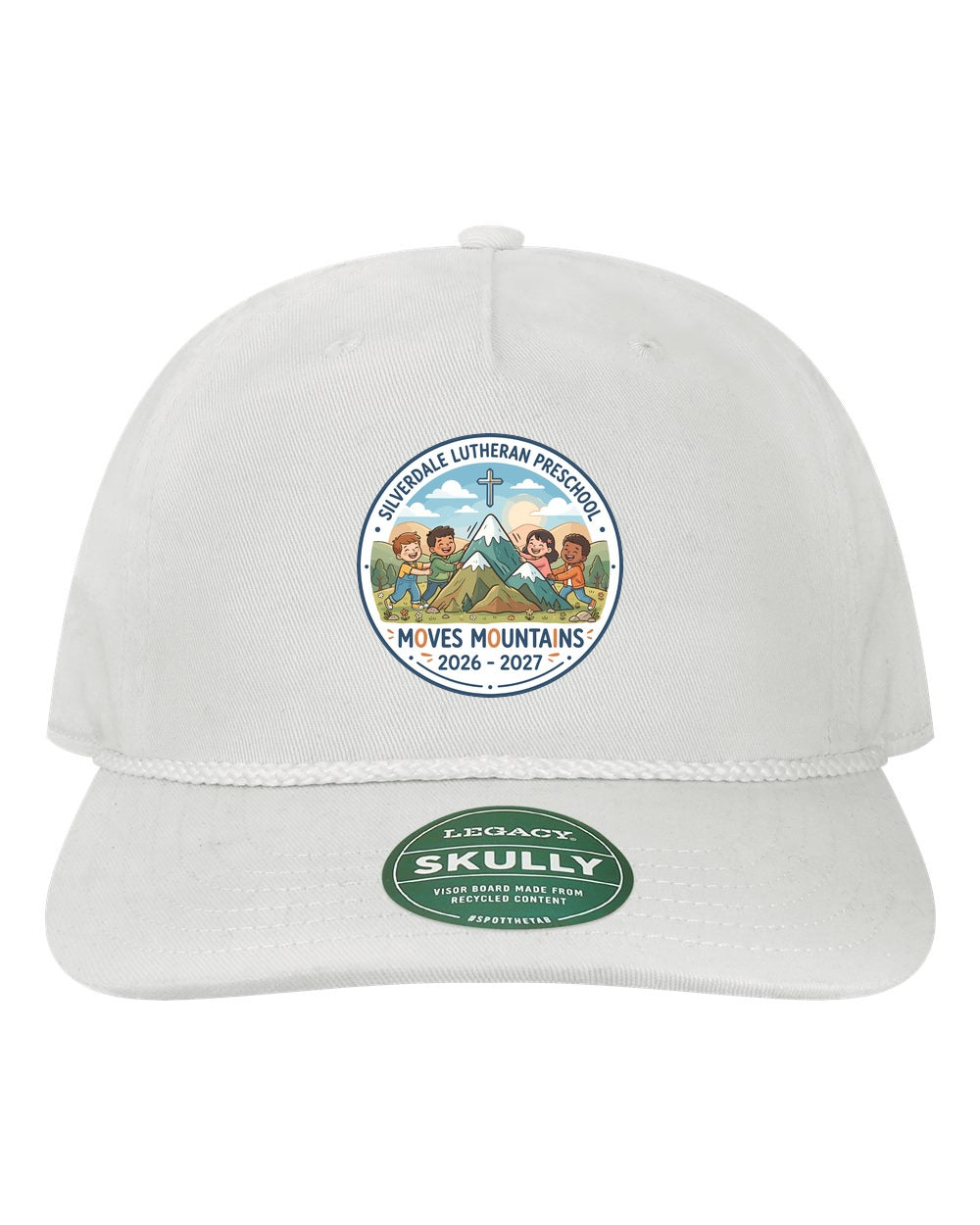 Silverdale Lutheran Preschool Skully Rope Cap - White (Printed)