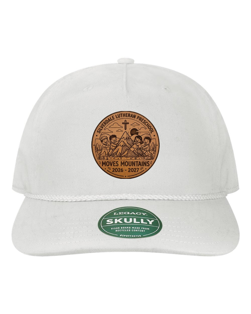 Silverdale Lutheran Preschool Skully Rope Cap - White (Engraved)