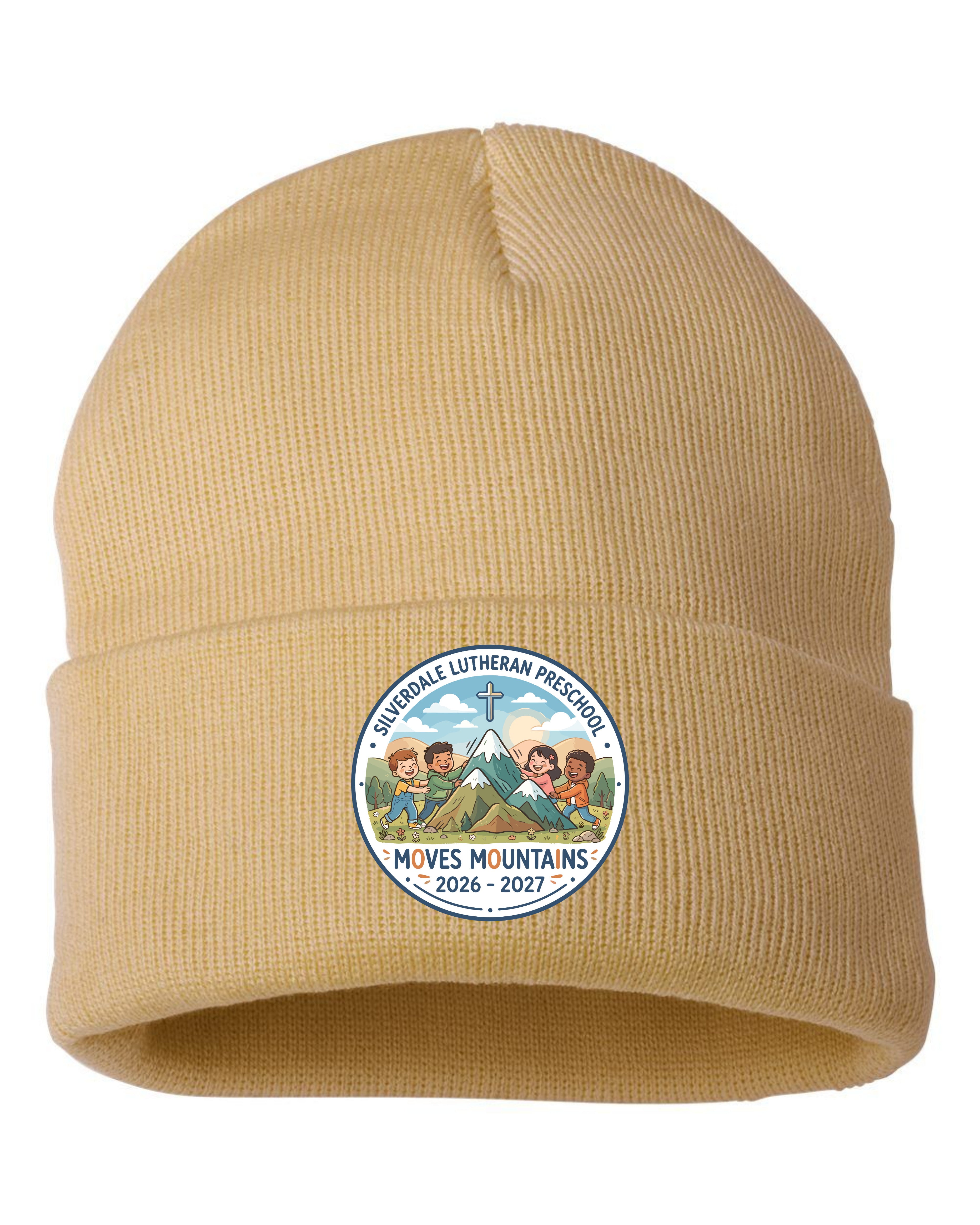 Silverdale Lutheran Preschool Cuffed Beanie - Camel (Printed)