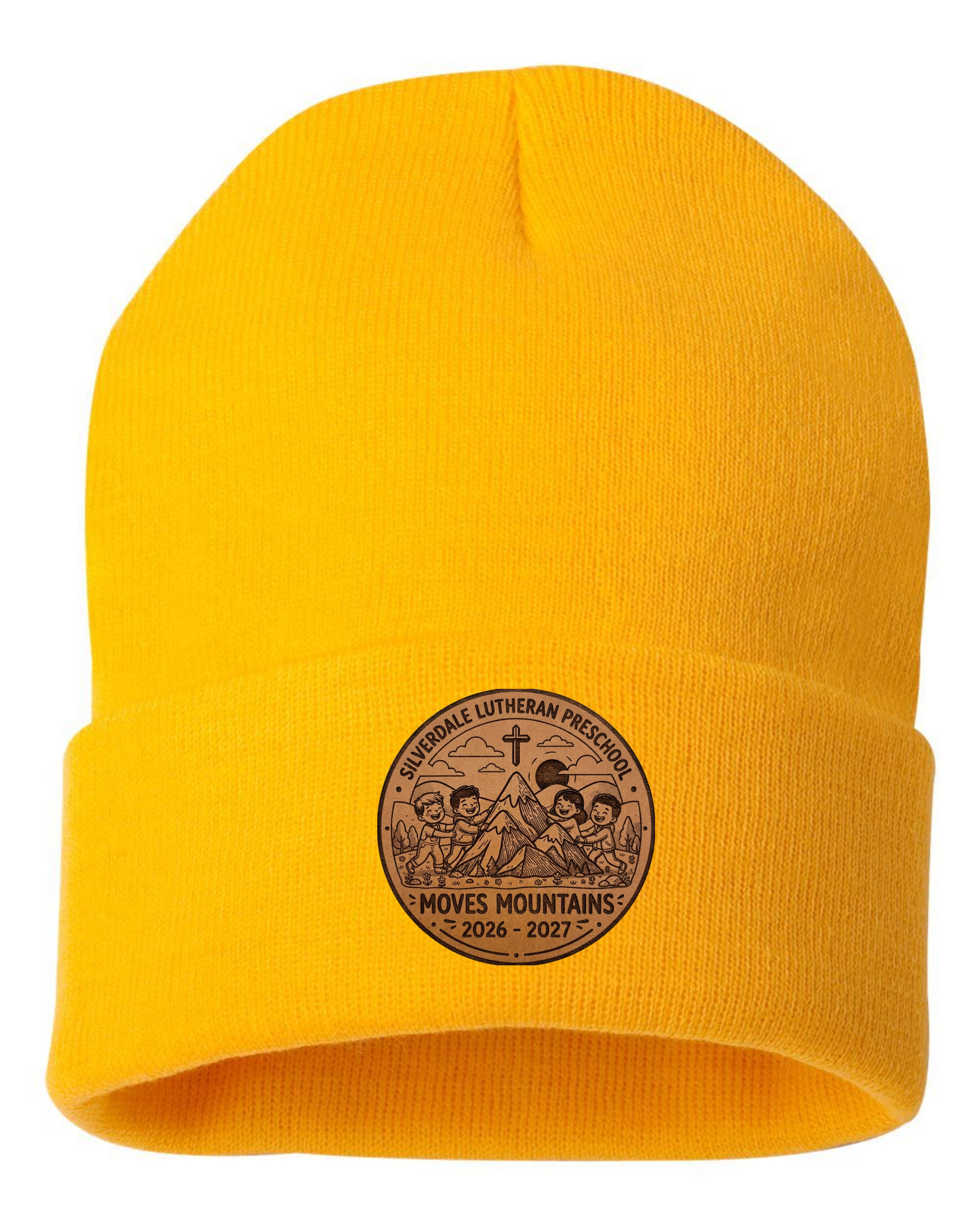 Silverdale Lutheran Preschool Cuffed Beanie - Gold (Engraved)