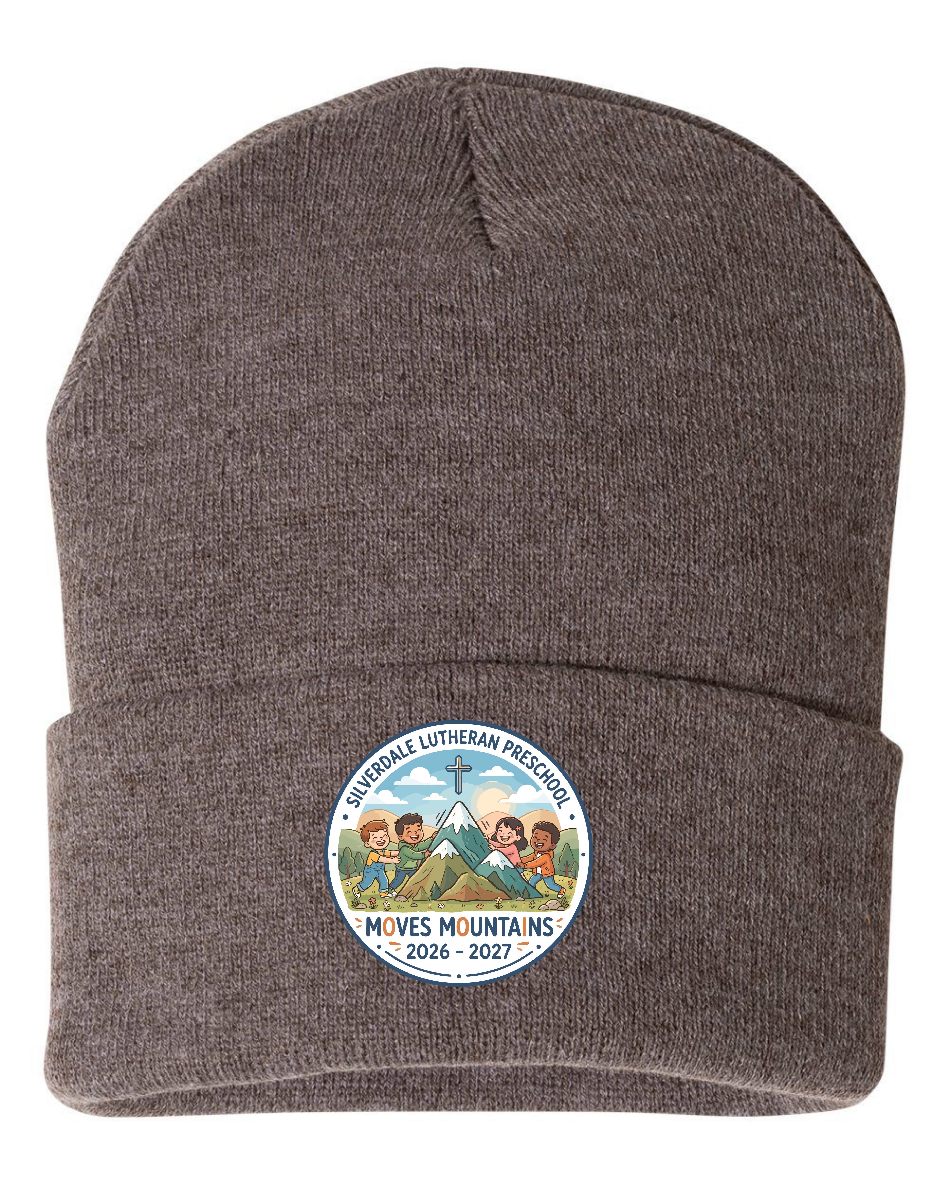 Silverdale Lutheran Preschool Cuffed Beanie - Heather Brown (Printed)