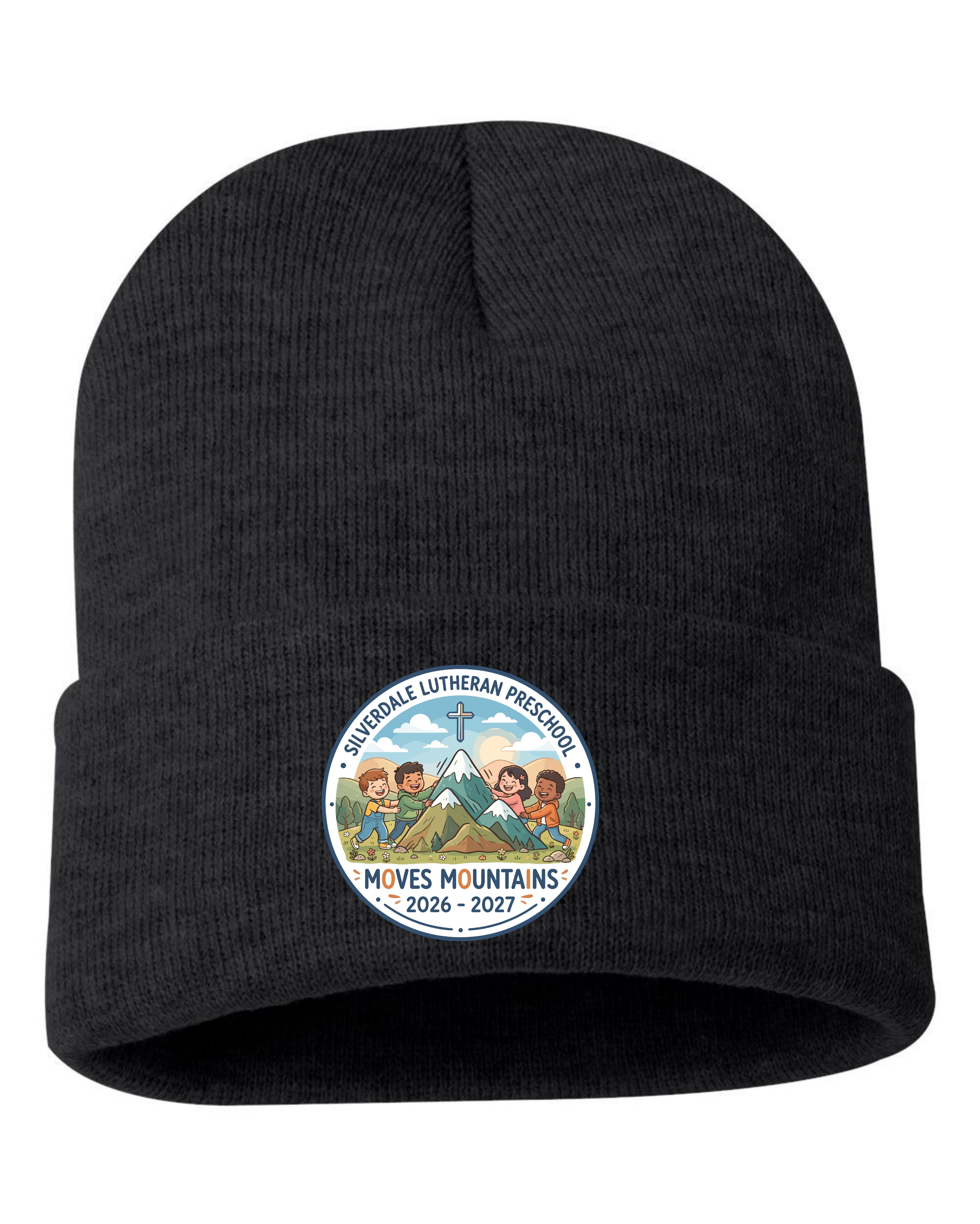 Silverdale Lutheran Preschool Cuffed Beanie - Heather Charcoal (Printed)