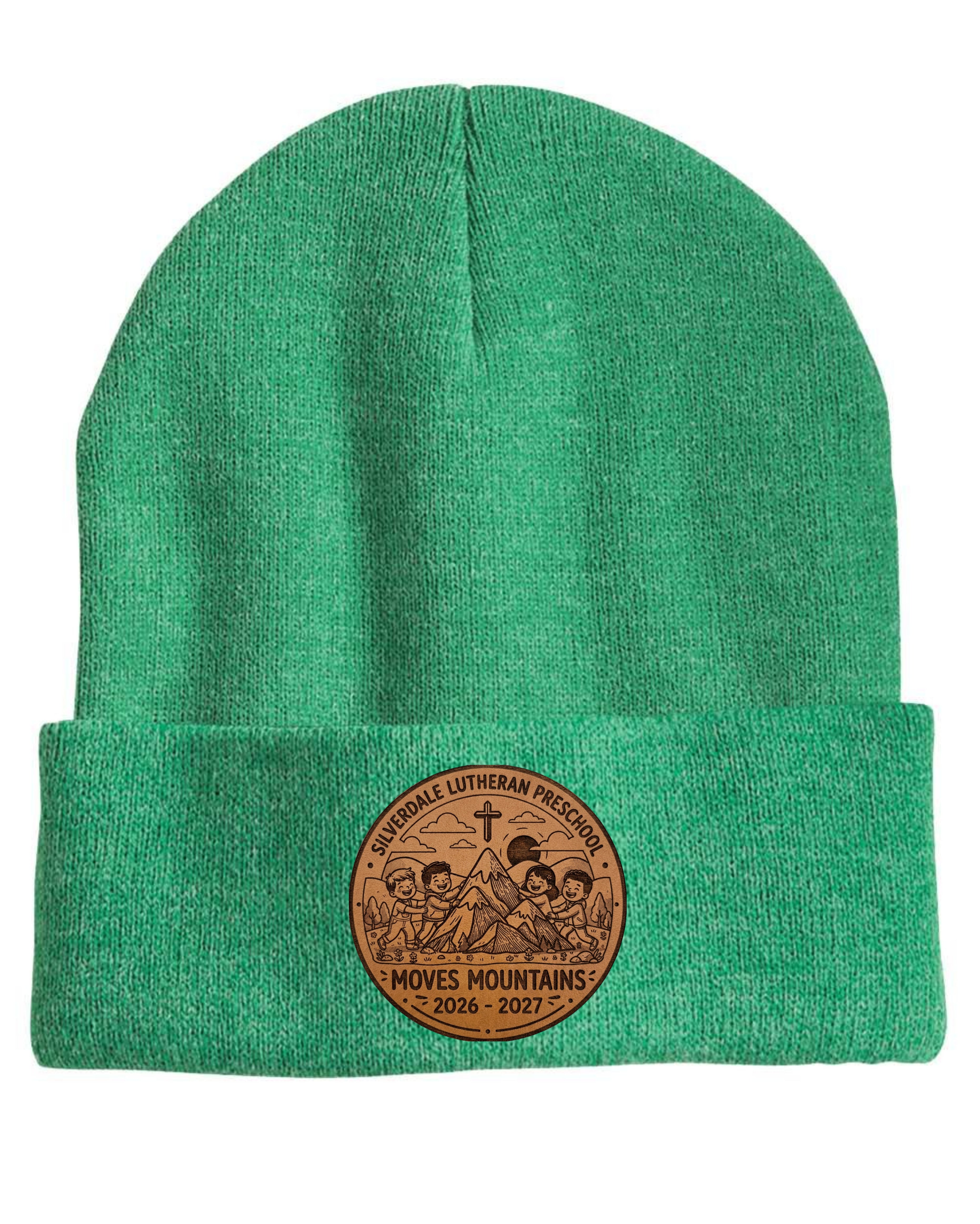 Silverdale Lutheran Preschool Cuffed Beanie - Heather Kelly (Engraved)
