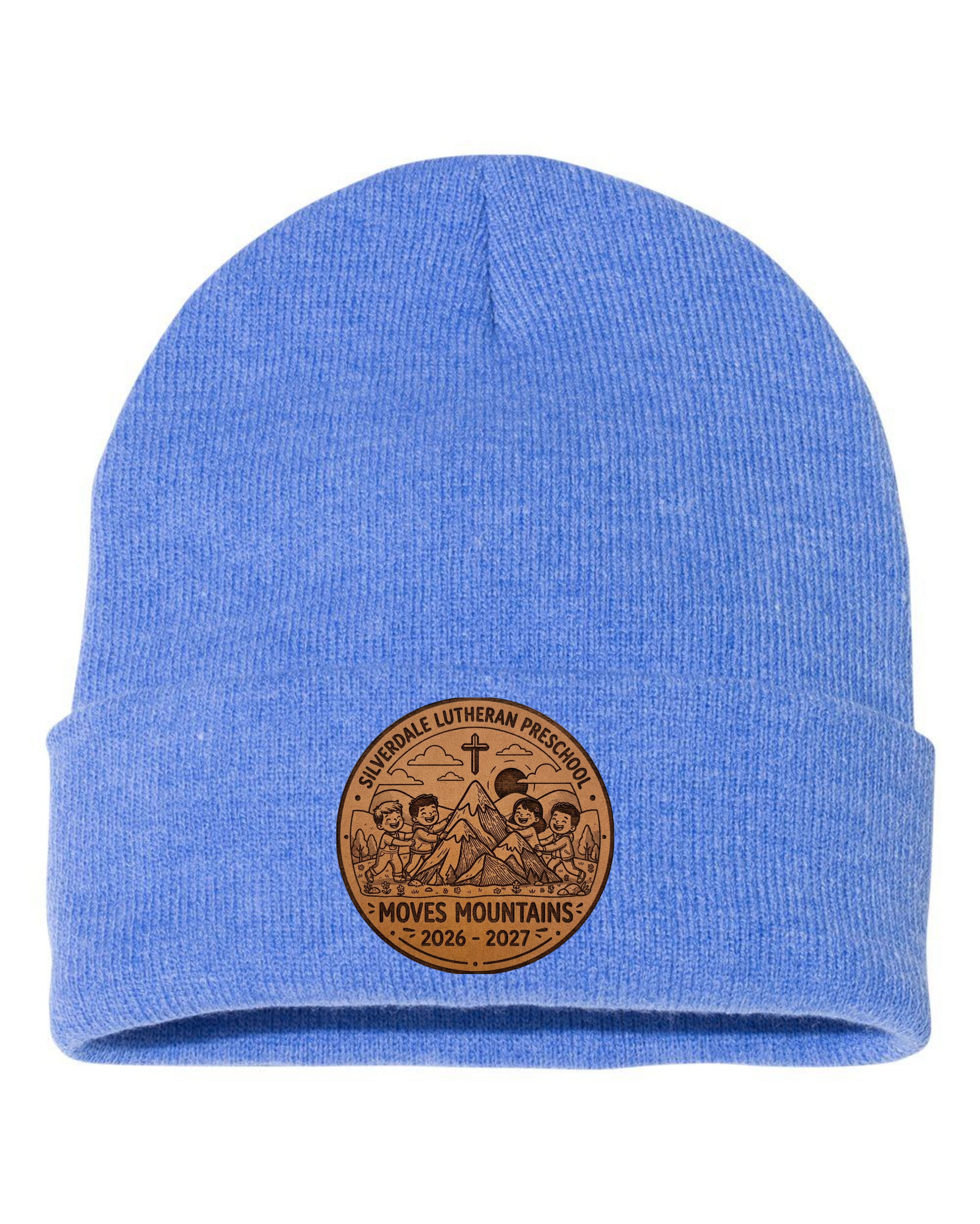 Silverdale Lutheran Preschool Cuffed Beanie - Heather Royal (Engraved)