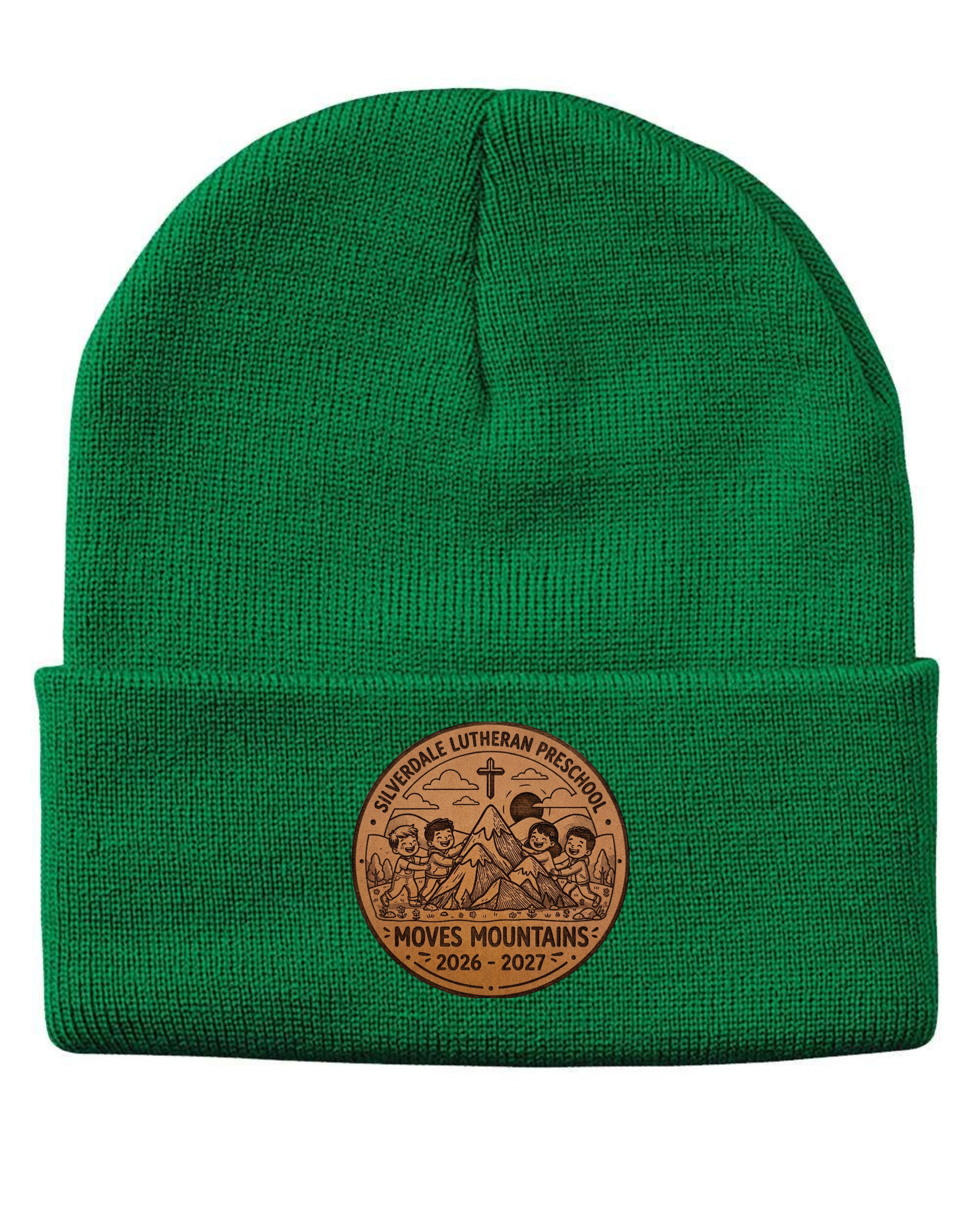 Silverdale Lutheran Preschool Cuffed Beanie - Kelly (Engraved)
