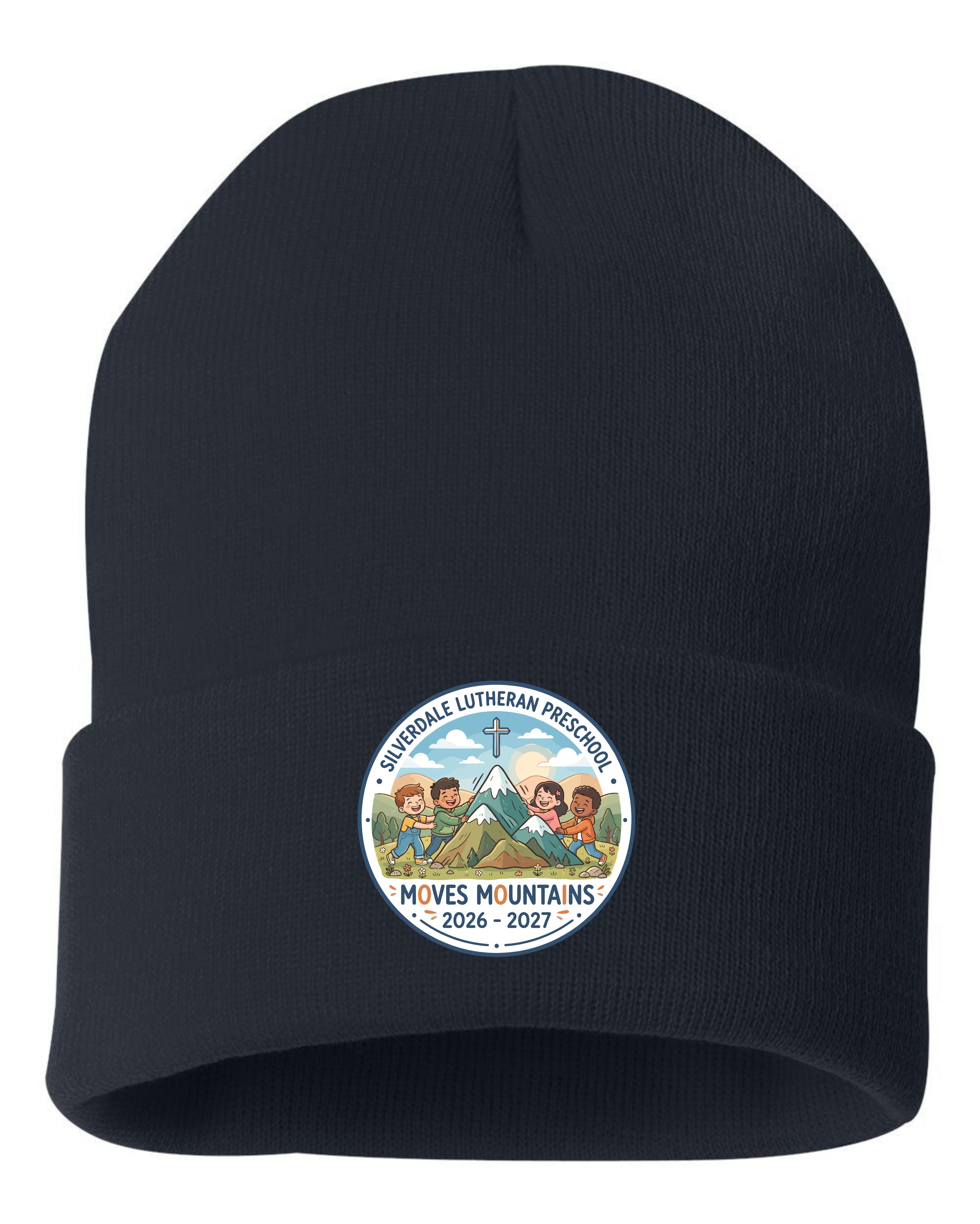Silverdale Lutheran Preschool Cuffed Beanie - Navy (Printed)