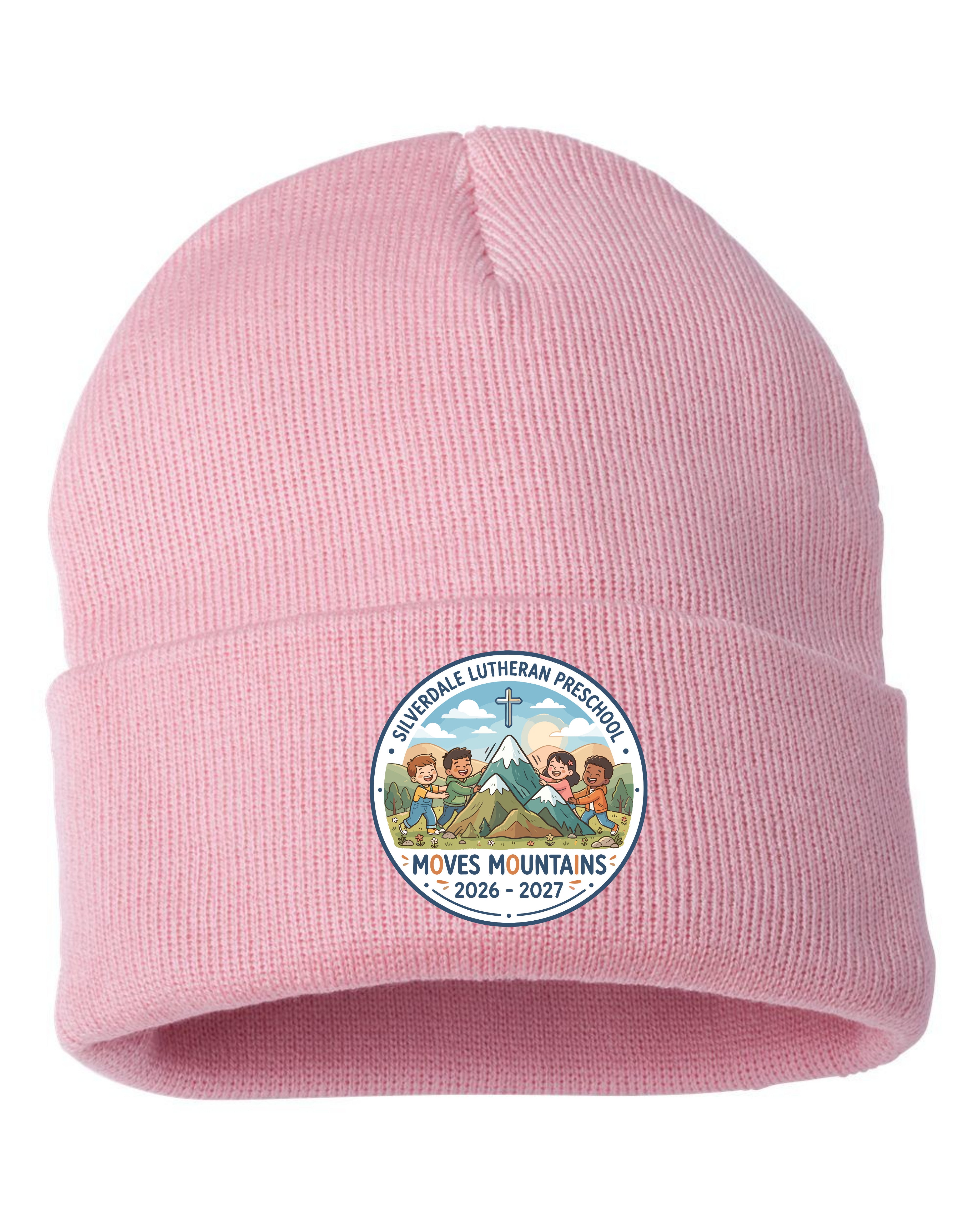 Silverdale Lutheran Preschool Cuffed Beanie - Pink (Printed)