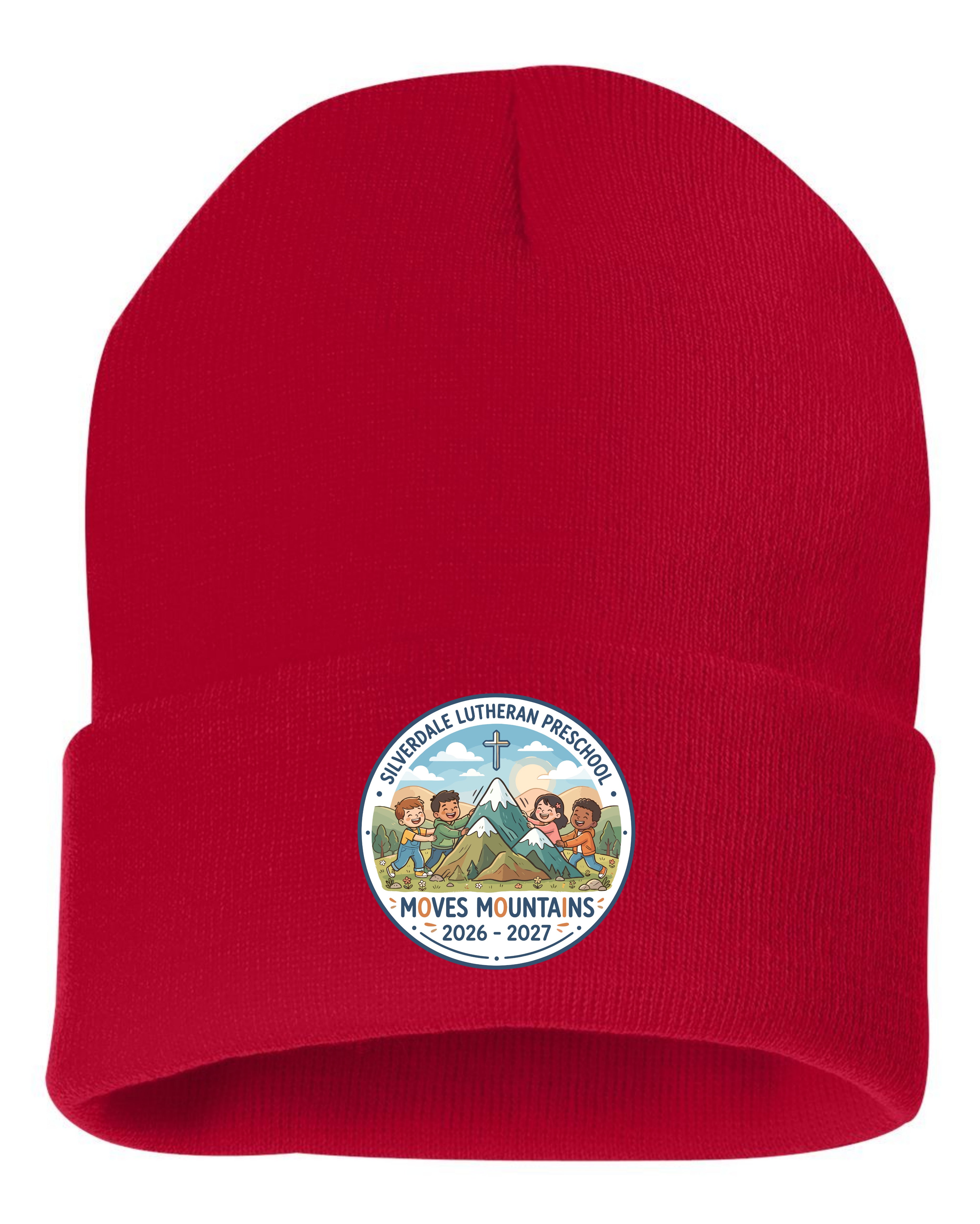 Silverdale Lutheran Preschool Cuffed Beanie - Red (Printed)