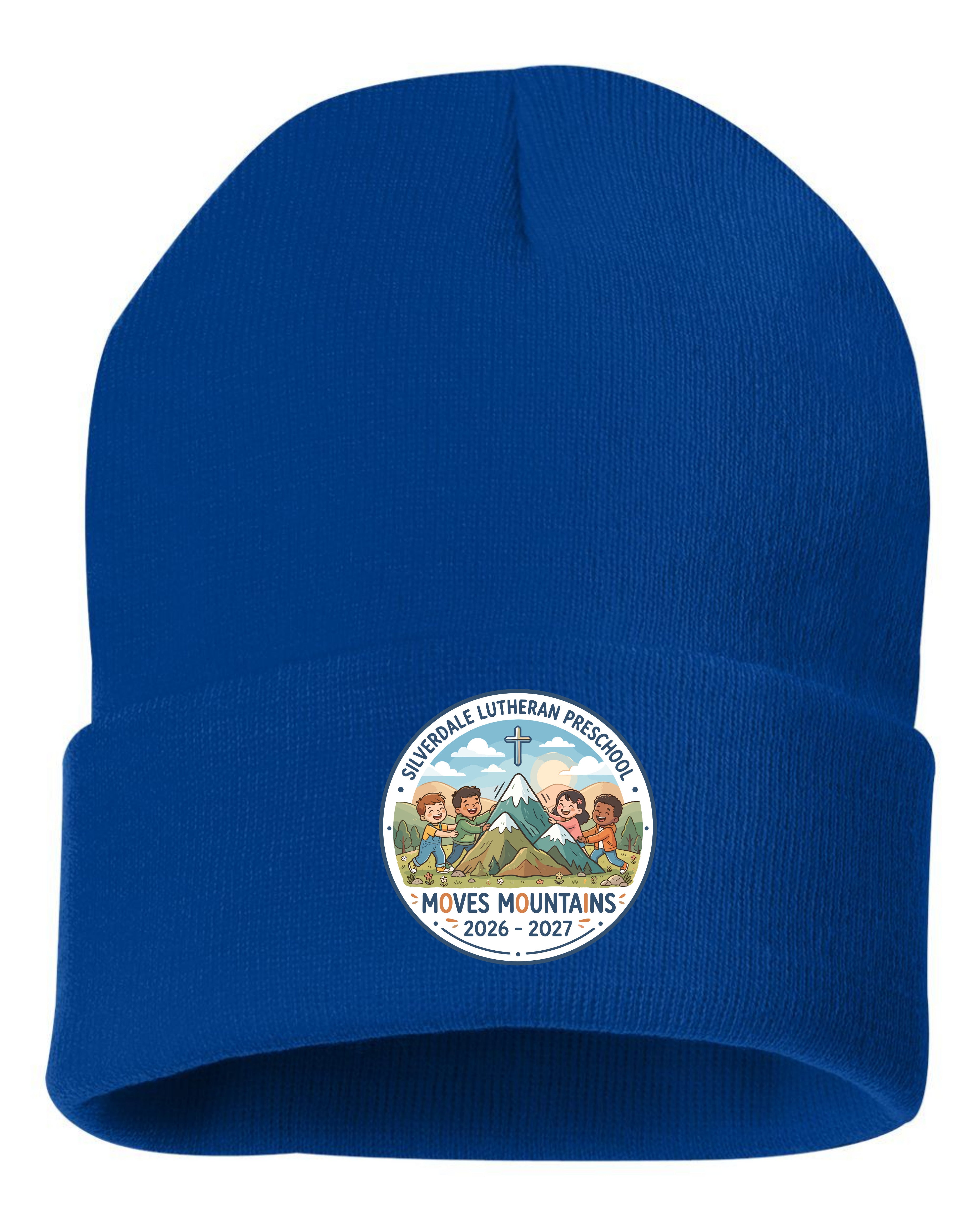 Silverdale Lutheran Preschool Cuffed Beanie - Royal (Printed)