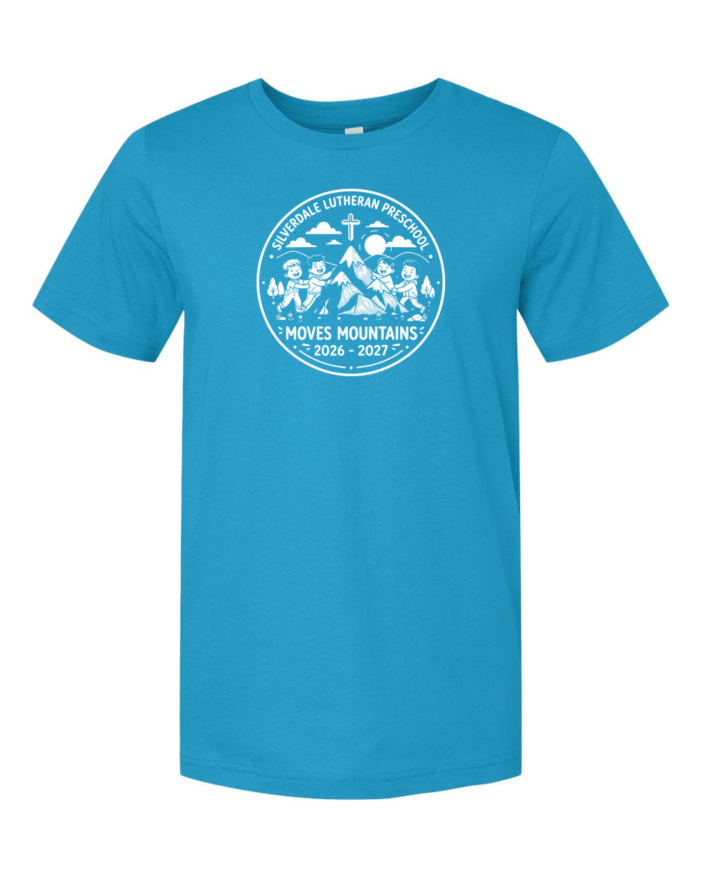 Adult Silverdale Lutheran Preschool T-Shirt - Aqua