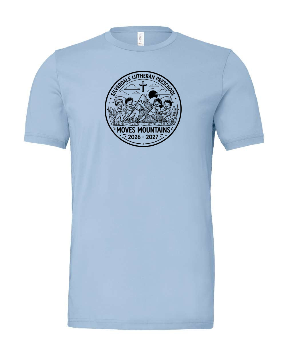 Adult Silverdale Lutheran Preschool T-Shirt - Baby Blue