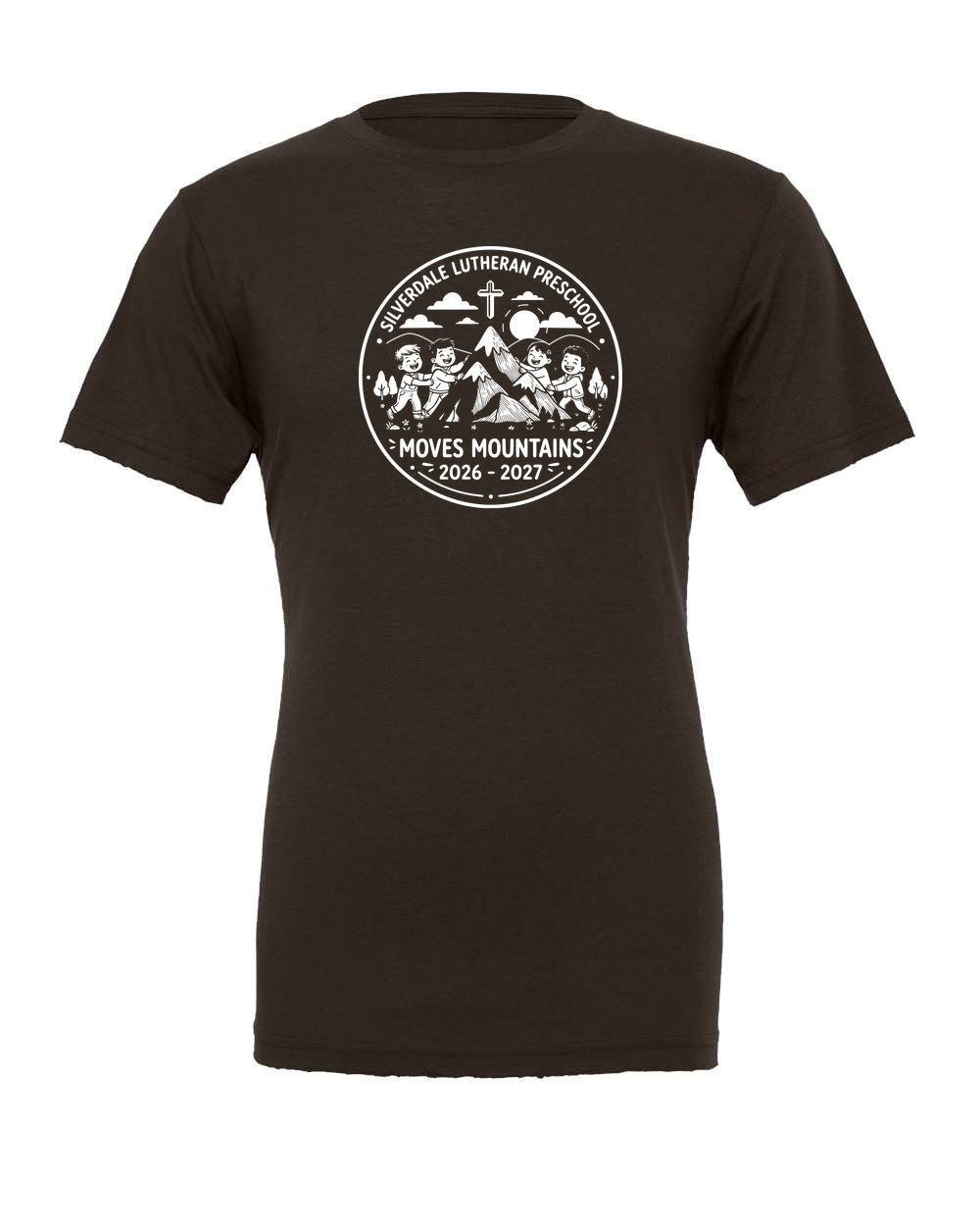 Adult Silverdale Lutheran Preschool T-Shirt - Brown