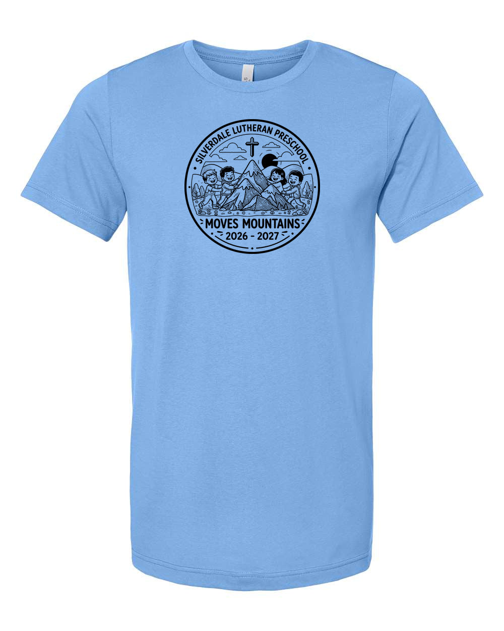 Adult Silverdale Lutheran Preschool T-Shirt - Carolina Blue