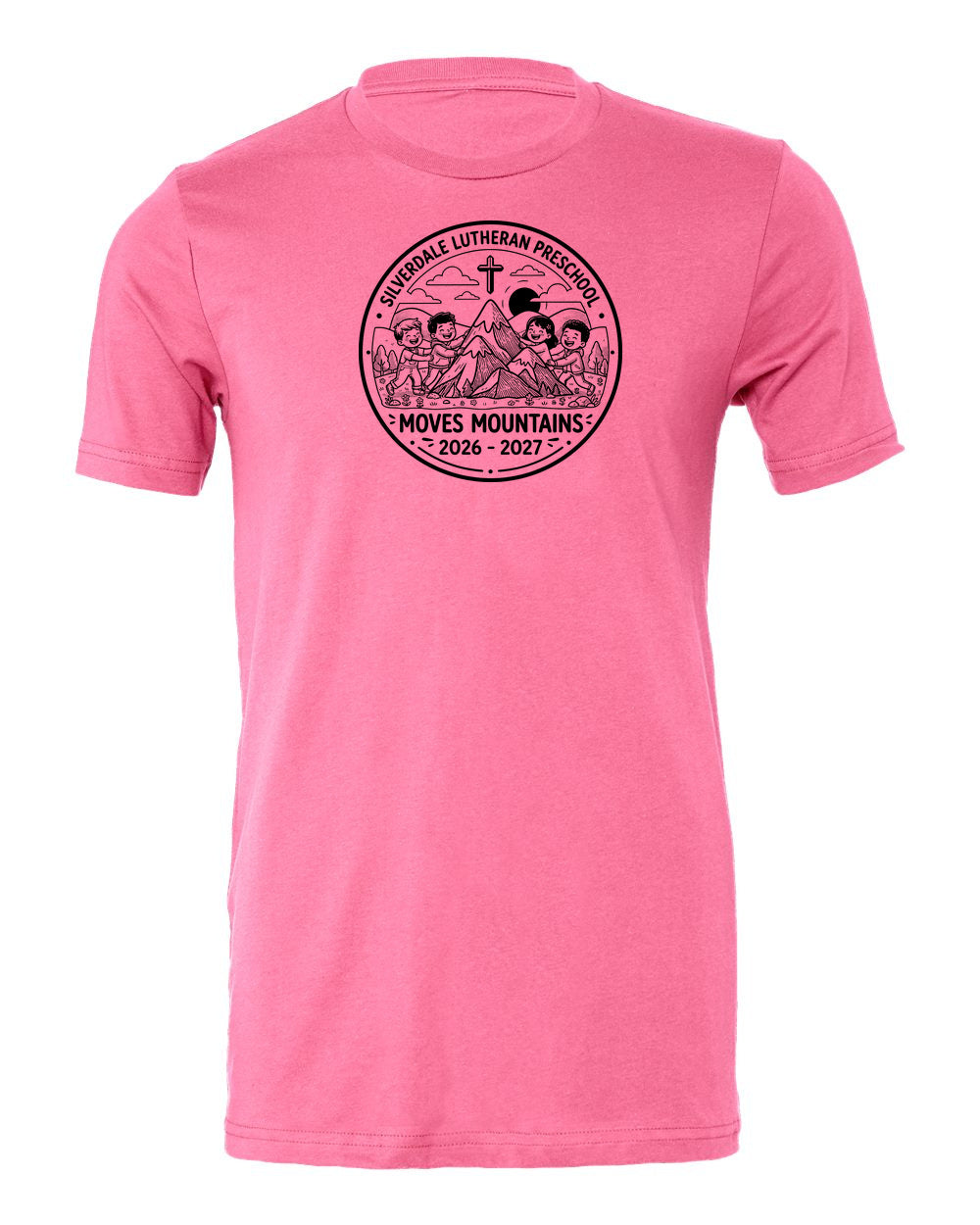 Adult Silverdale Lutheran Preschool T-Shirt - Charity Pink