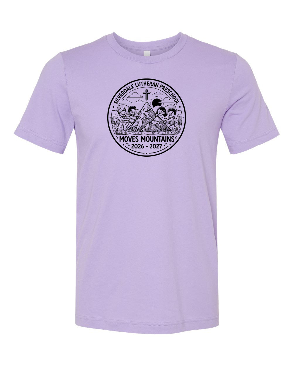 Adult Silverdale Lutheran Preschool T-Shirt - Dark Lavender