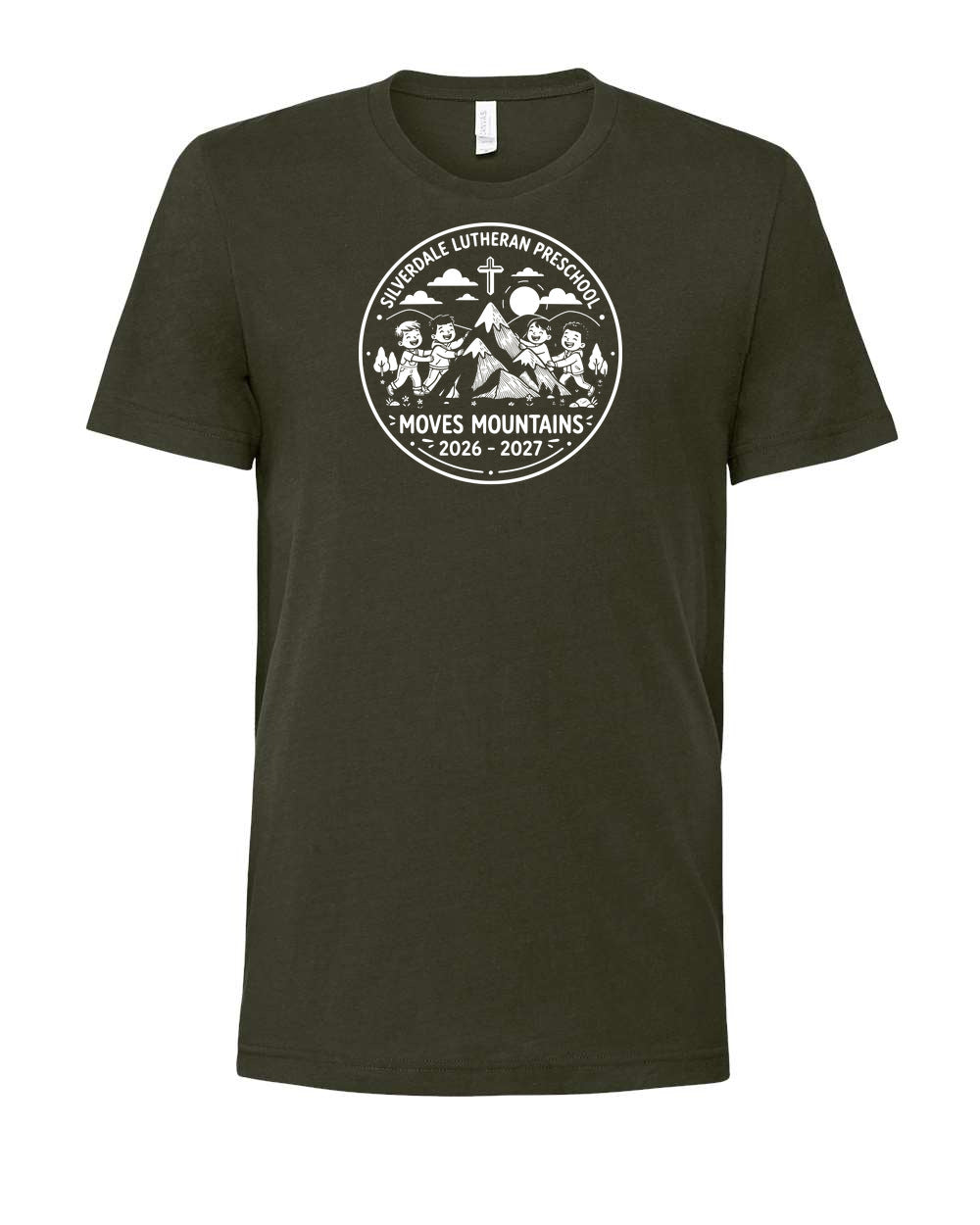 Adult Silverdale Lutheran Preschool T-Shirt - Dark Olive