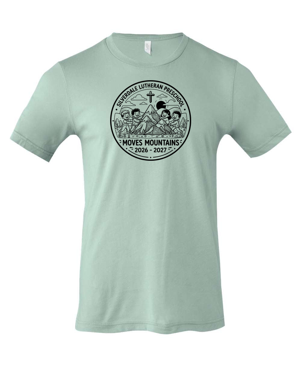 Adult Silverdale Lutheran Preschool T-Shirt - Dusty Blue