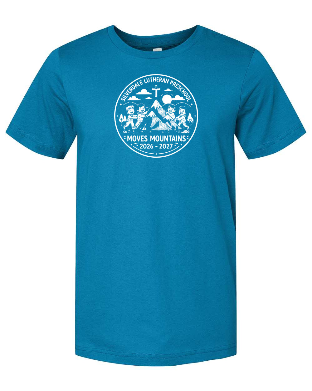 Adult Silverdale Lutheran Preschool T-Shirt - Electric Blue