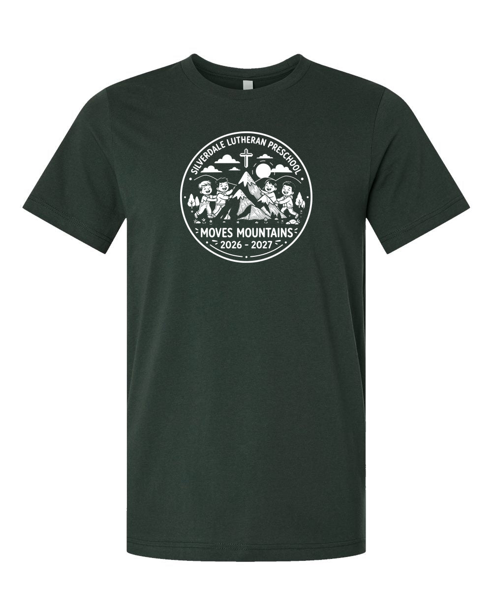 Adult Silverdale Lutheran Preschool T-Shirt - Hunter Green