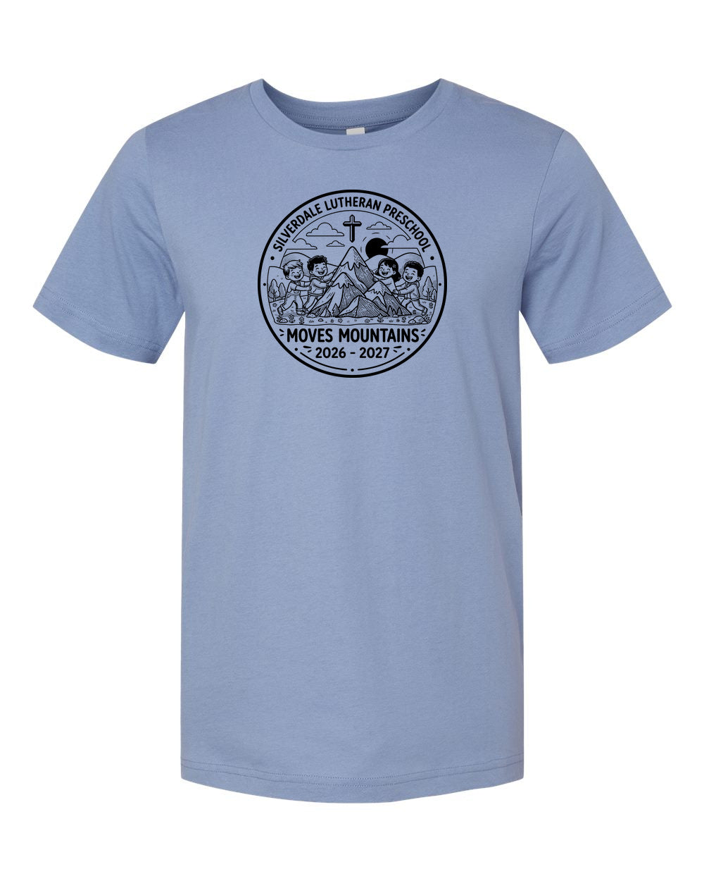 Adult Silverdale Lutheran Preschool T-Shirt - Lavender Blue