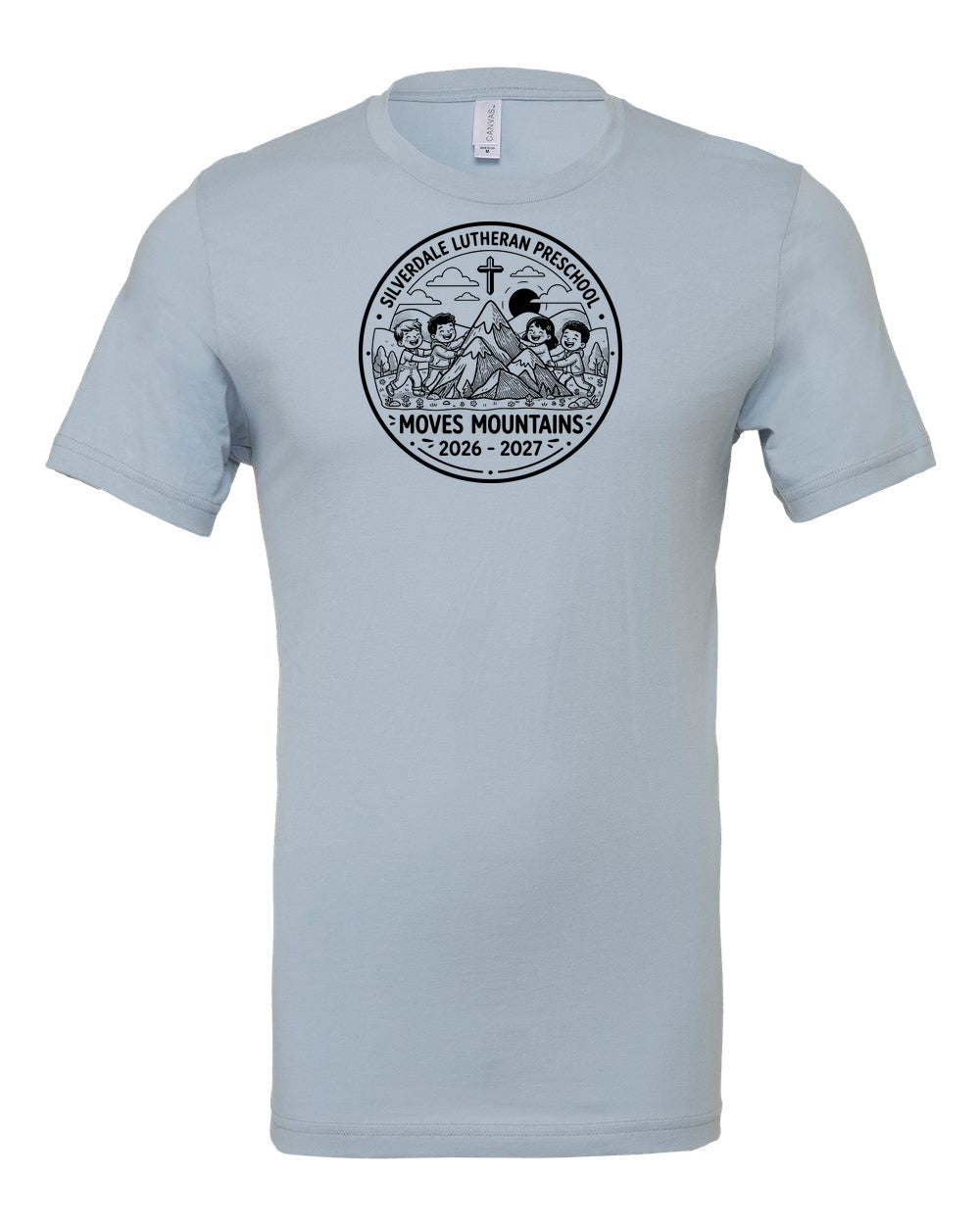 Adult Silverdale Lutheran Preschool T-Shirt - Light Blue