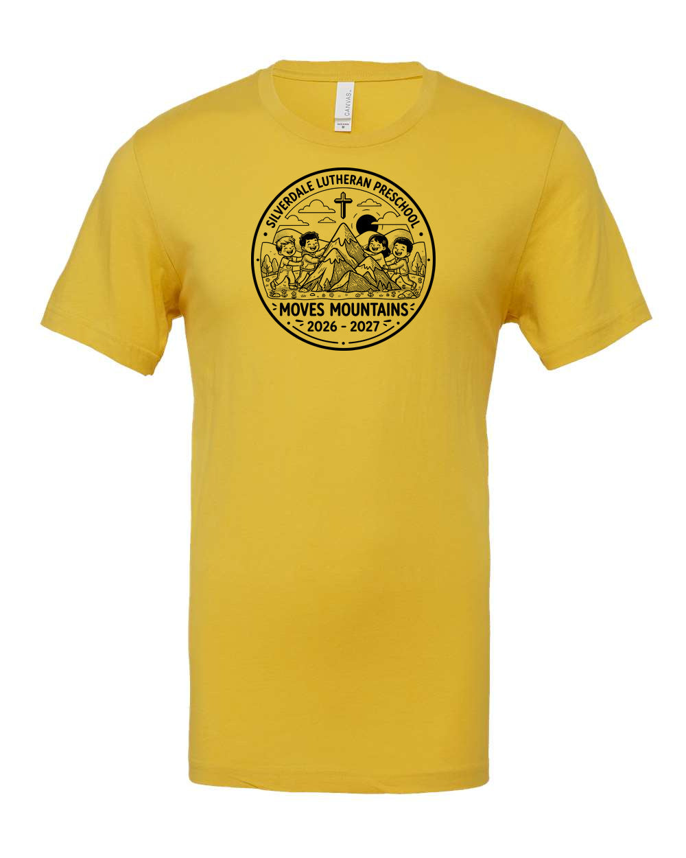 Adult Silverdale Lutheran Preschool T-Shirt - Maize Yellow