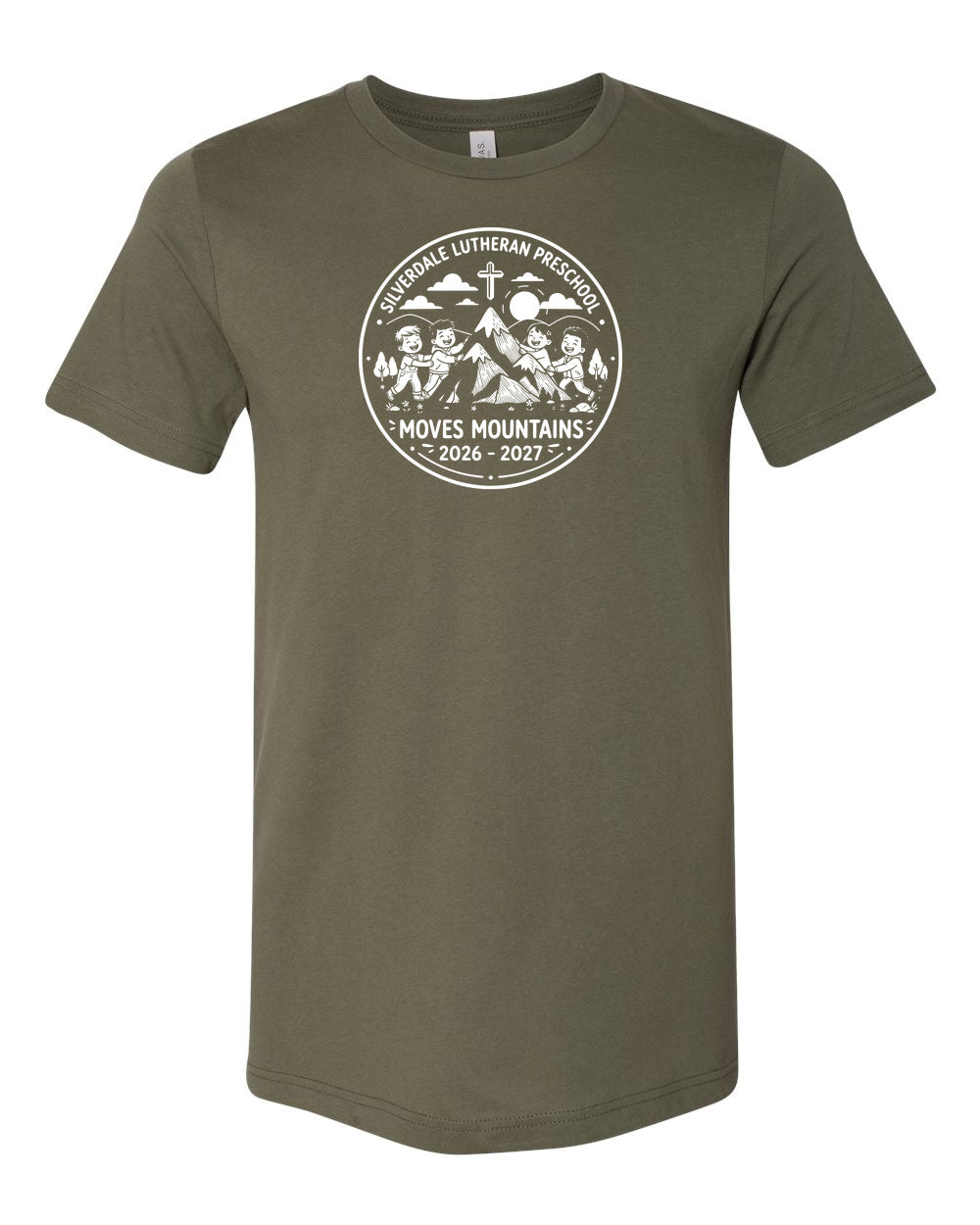 Adult Silverdale Lutheran Preschool T-Shirt - Military Green