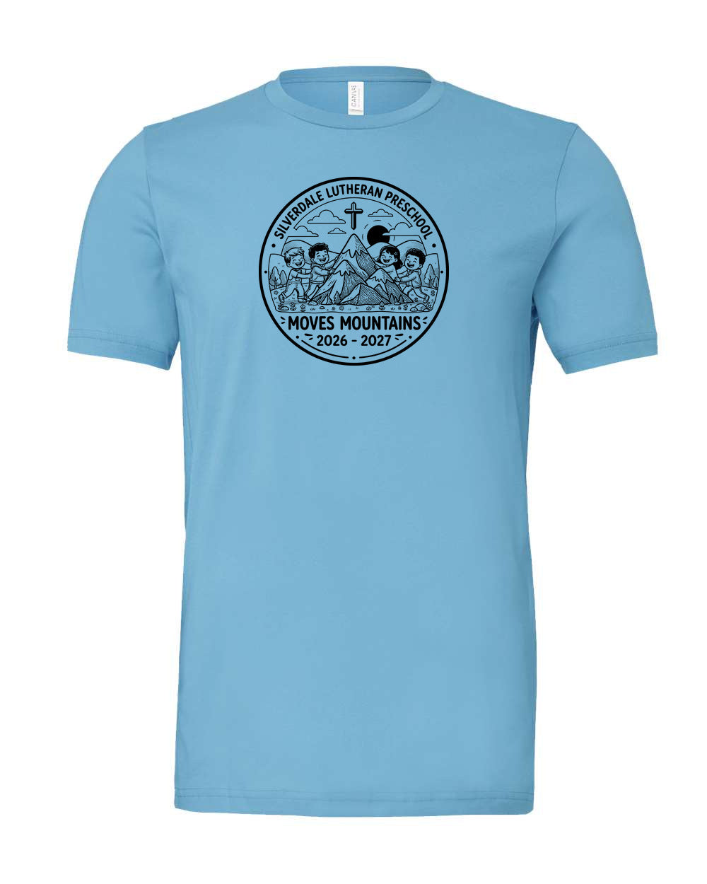 Adult Silverdale Lutheran Preschool T-Shirt - Ocean Blue