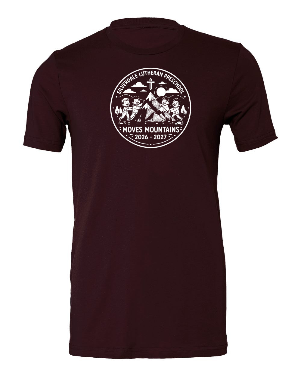 Adult Silverdale Lutheran Preschool T-Shirt - Oxblood Black
