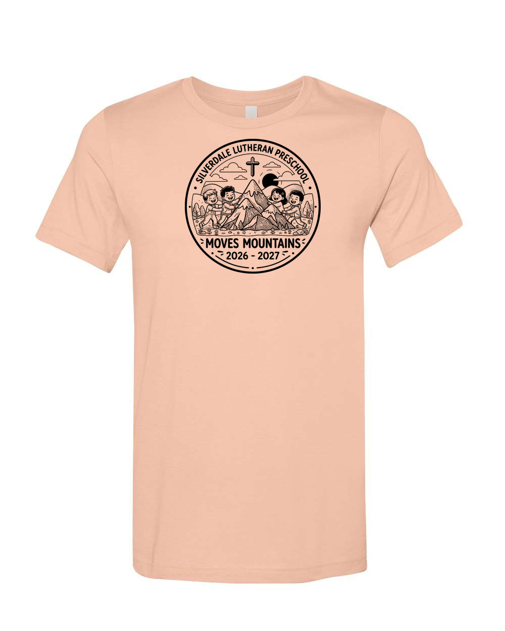 Adult Silverdale Lutheran Preschool T-Shirt - Peach