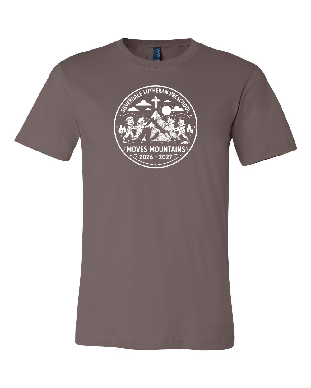 Adult Silverdale Lutheran Preschool T-Shirt - Pebble Brown