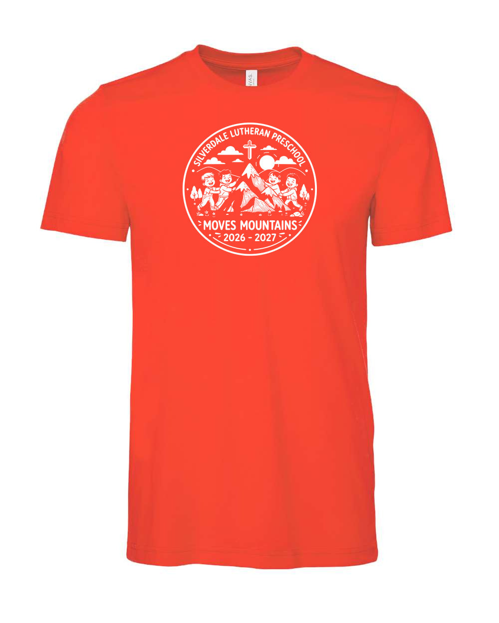 Adult Silverdale Lutheran Preschool T-Shirt - Poppy