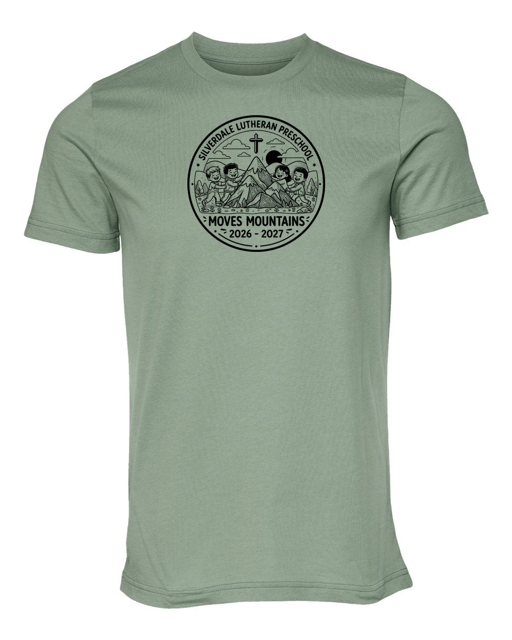 Adult Silverdale Lutheran Preschool T-Shirt - Sage