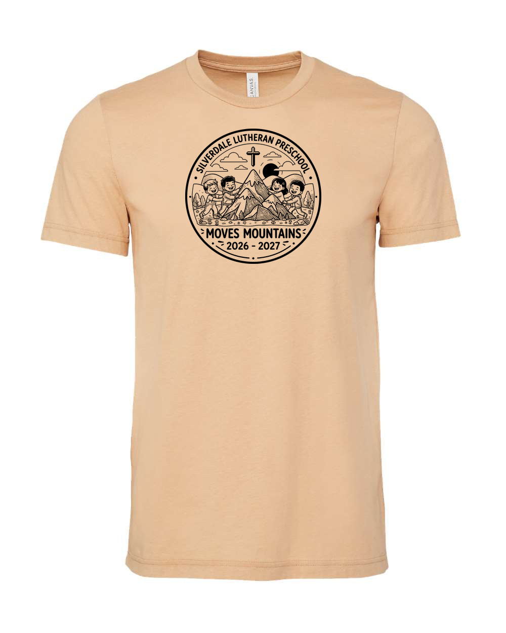 Adult Silverdale Lutheran Preschool T-Shirt - Sand Dune