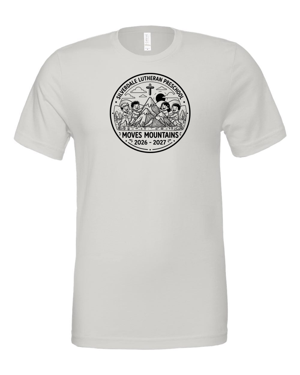 Adult Silverdale Lutheran Preschool T-Shirt - Silver
