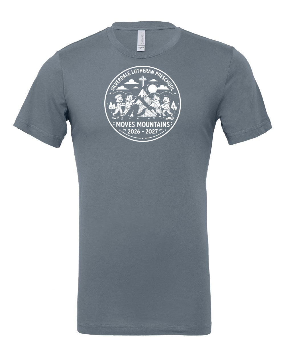 Adult Silverdale Lutheran Preschool T-Shirt - Steel Blue