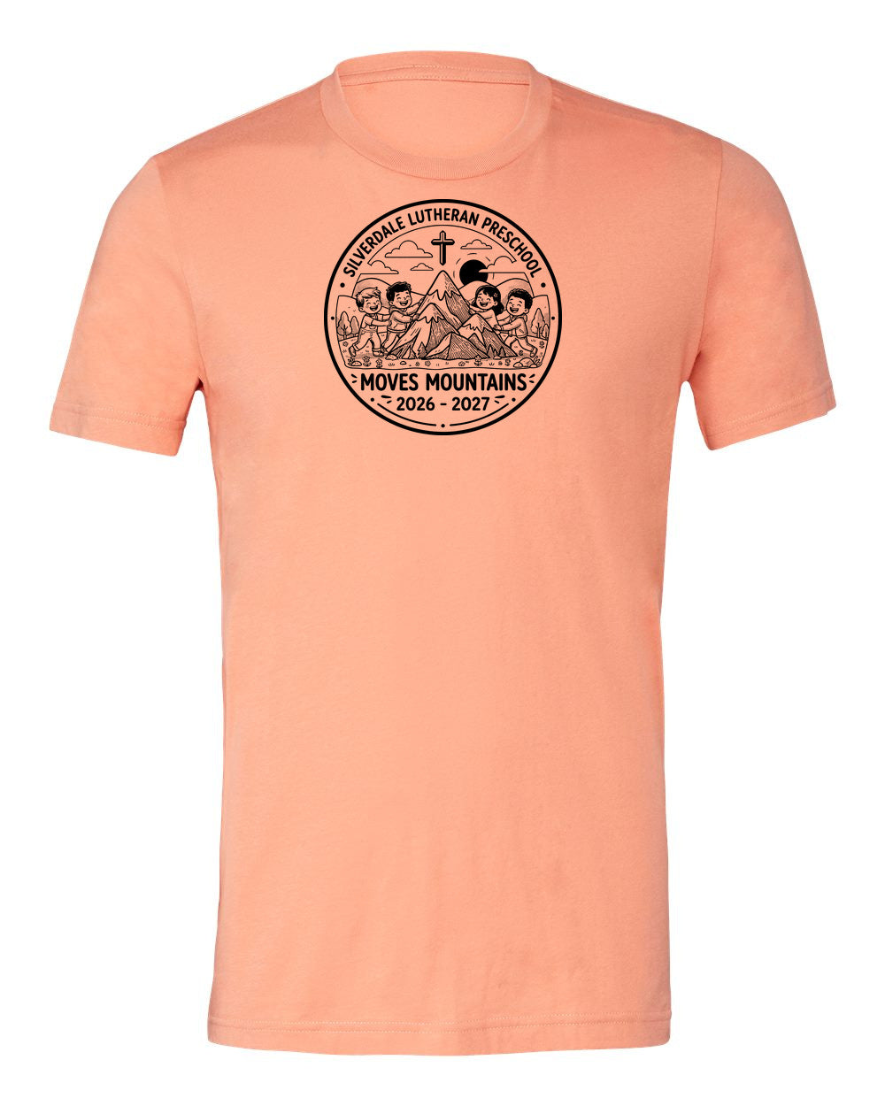 Adult Silverdale Lutheran Preschool T-Shirt - Sunset