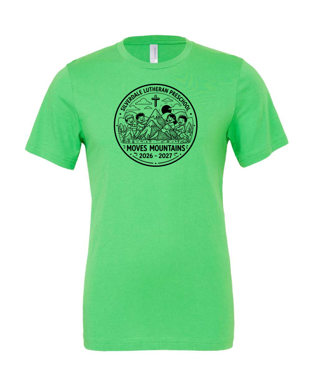 Adult Silverdale Lutheran Preschool T-Shirt - Synthetic Green