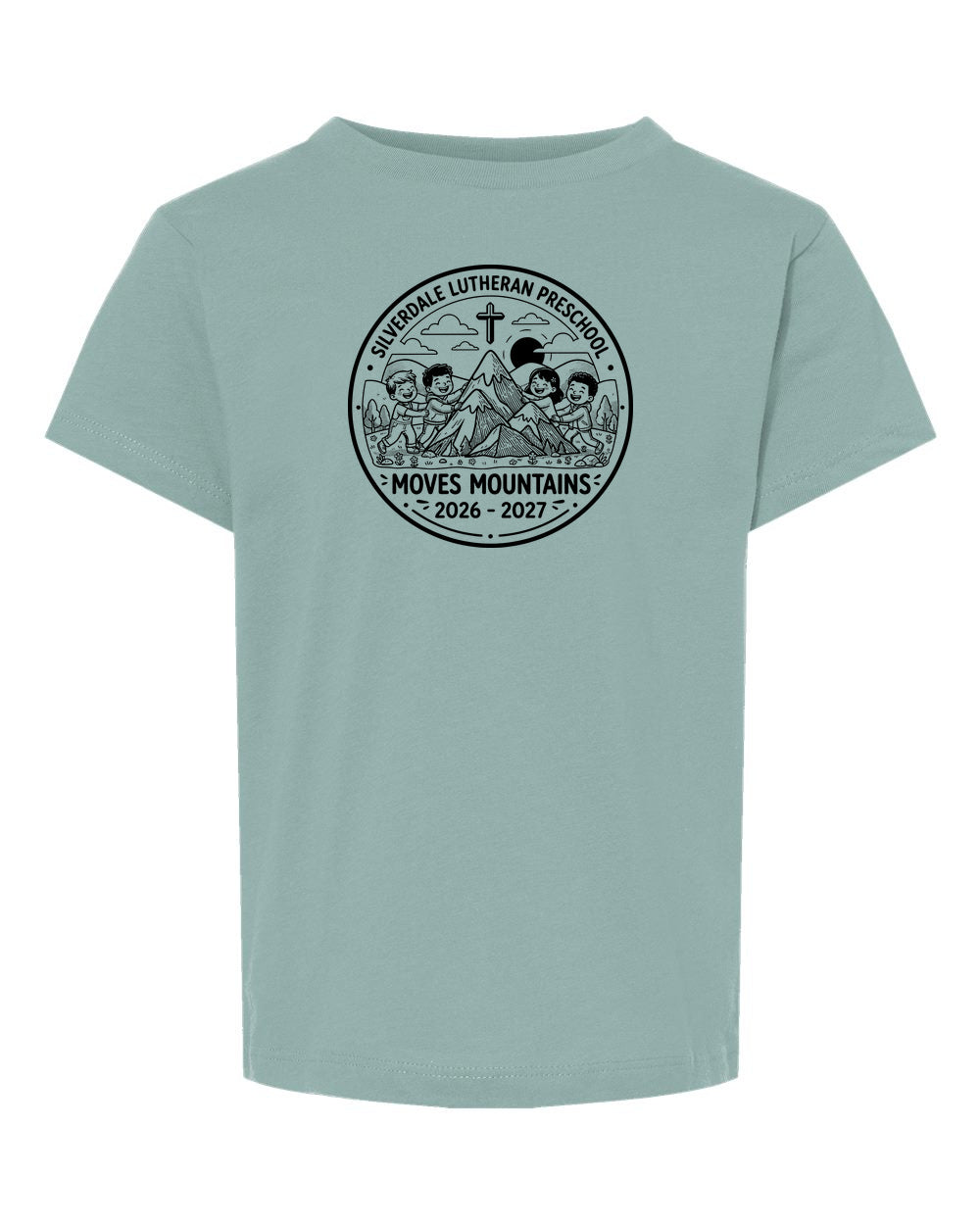 Toddler Silverdale Lutheran Preschool T-Shirt - Dusty Blue