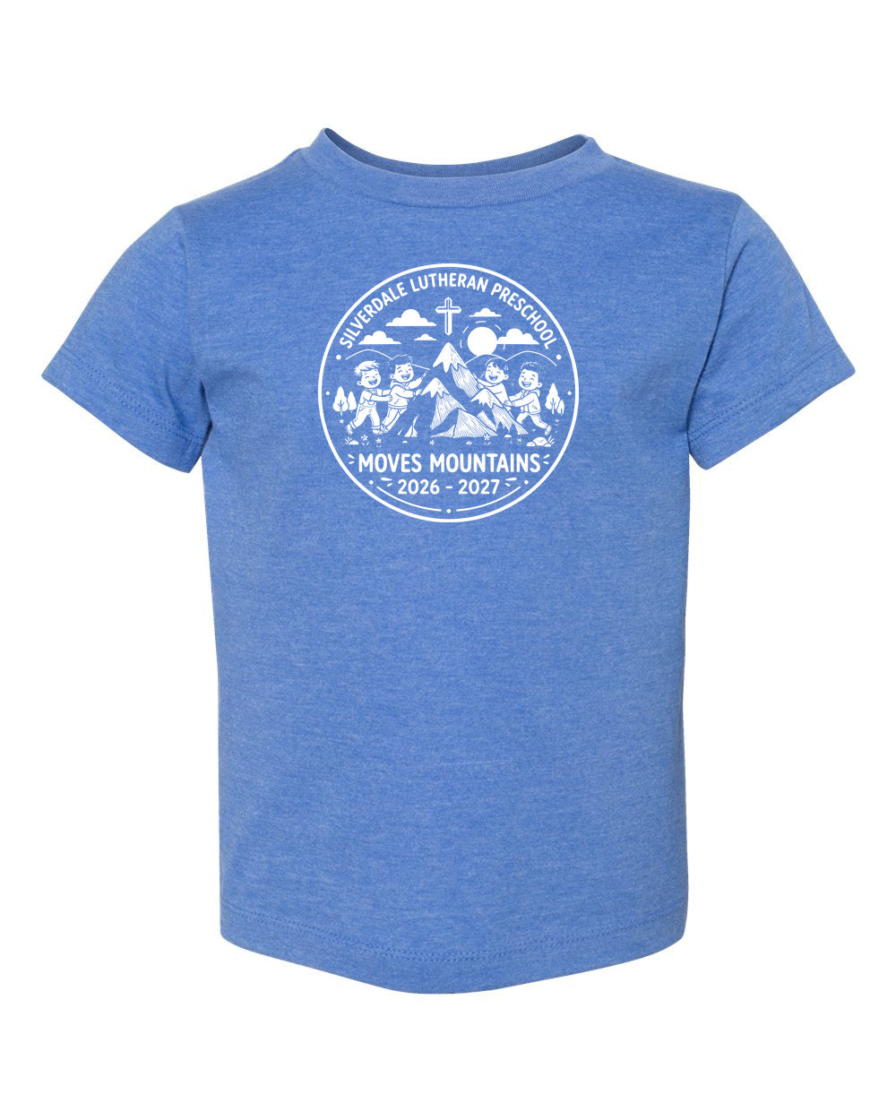 Toddler Silverdale Lutheran Preschool T-Shirt - Heather Columbia Blue