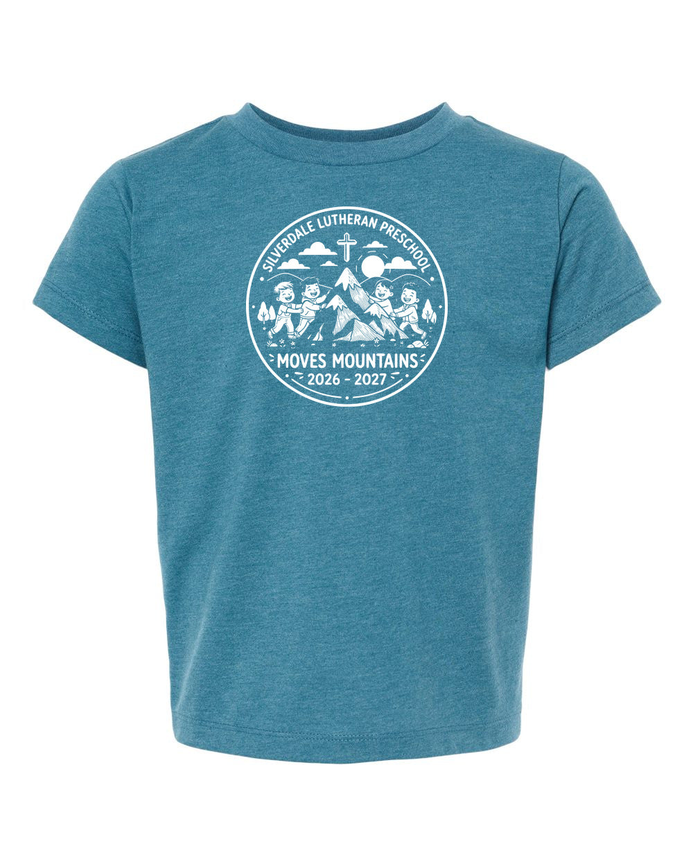 Toddler Silverdale Lutheran Preschool T-Shirt - Heather Deep Teal
