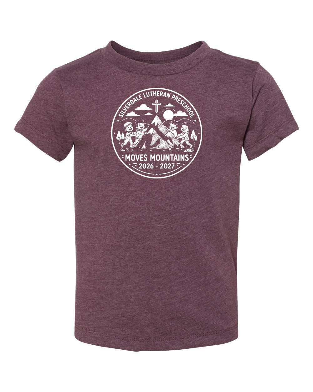 Toddler Silverdale Lutheran Preschool T-Shirt - Heather Maroon