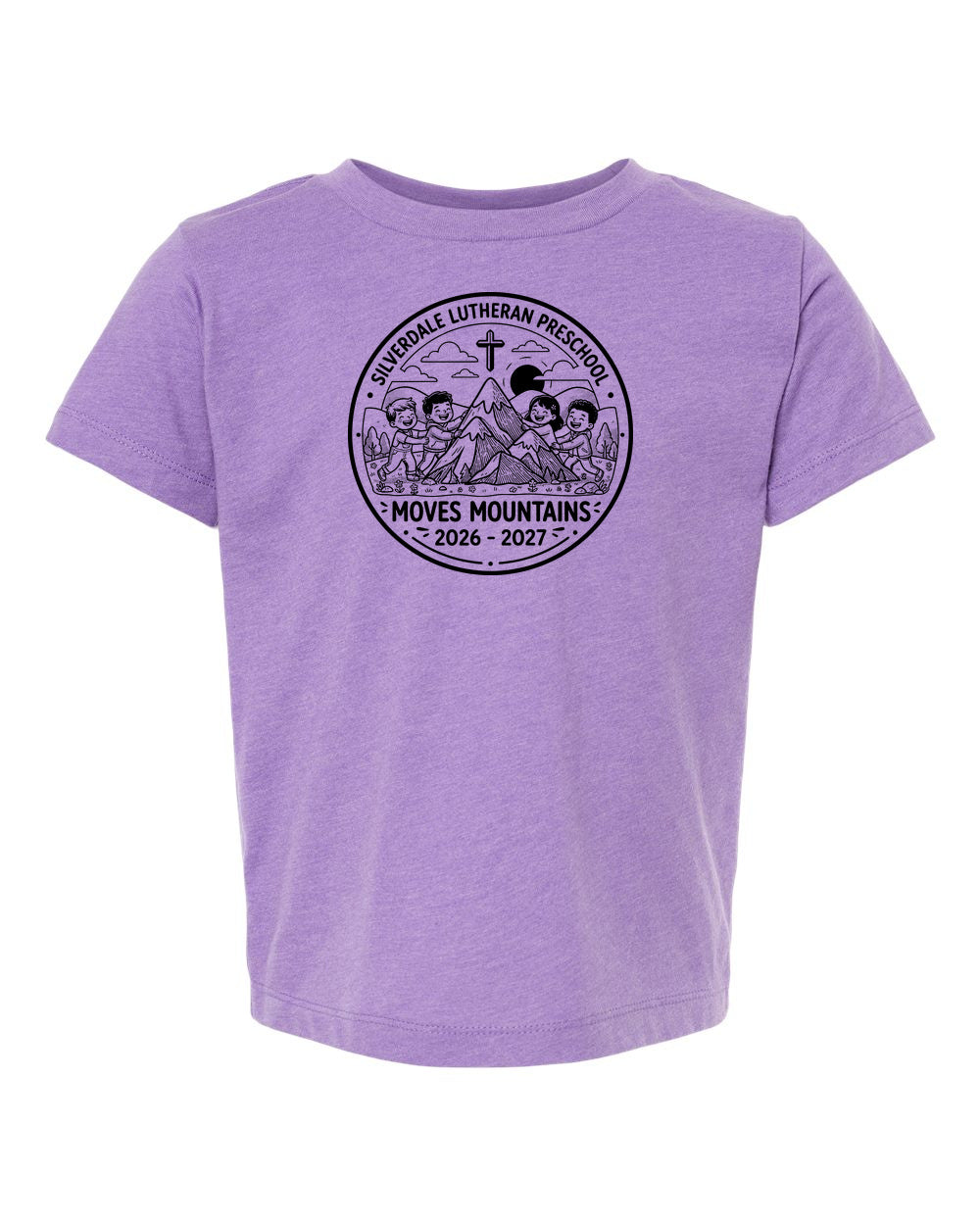 Toddler Silverdale Lutheran Preschool T-Shirt - Heather Team Purple