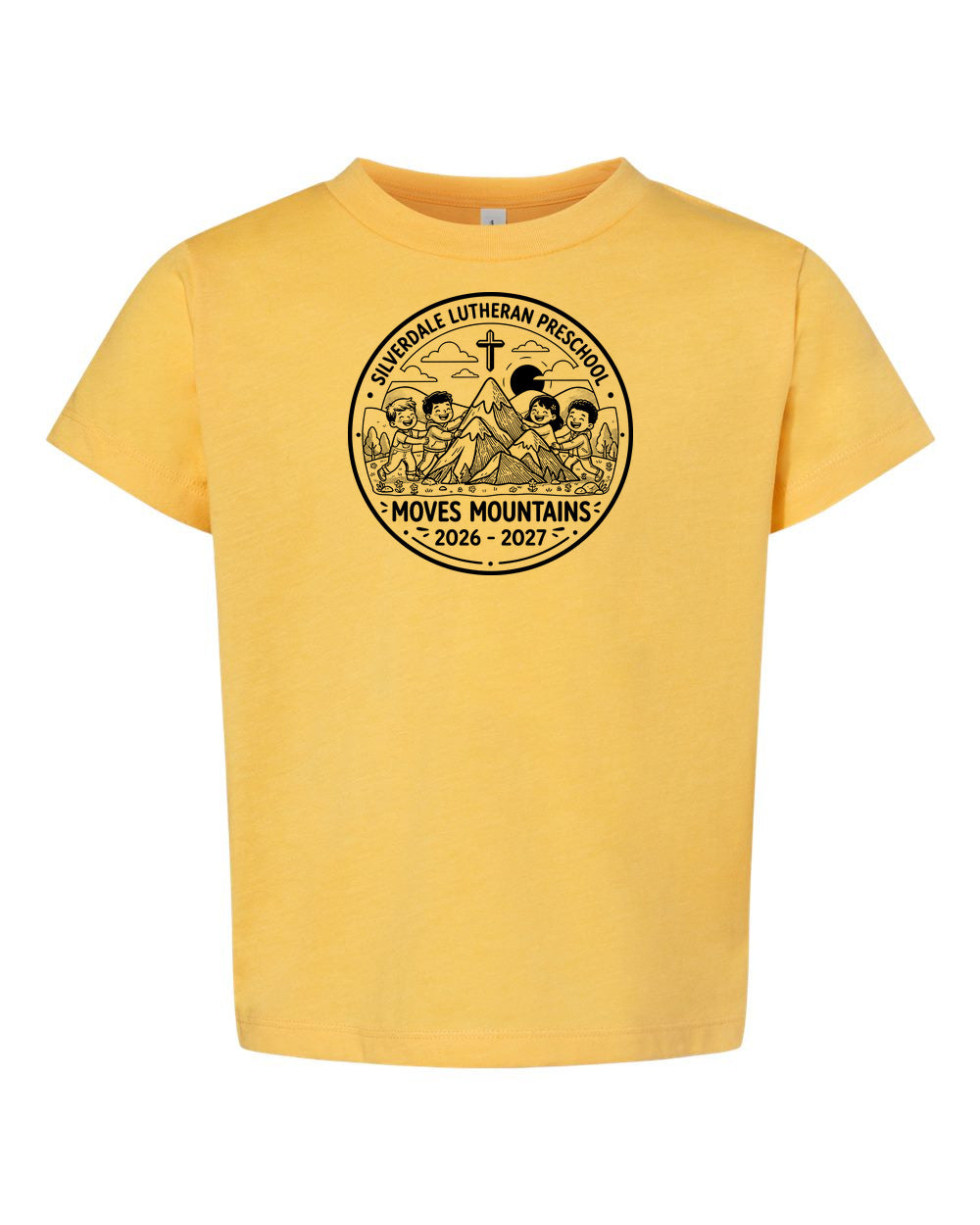 Toddler Silverdale Lutheran Preschool T-Shirt - Heather Yellow Gold