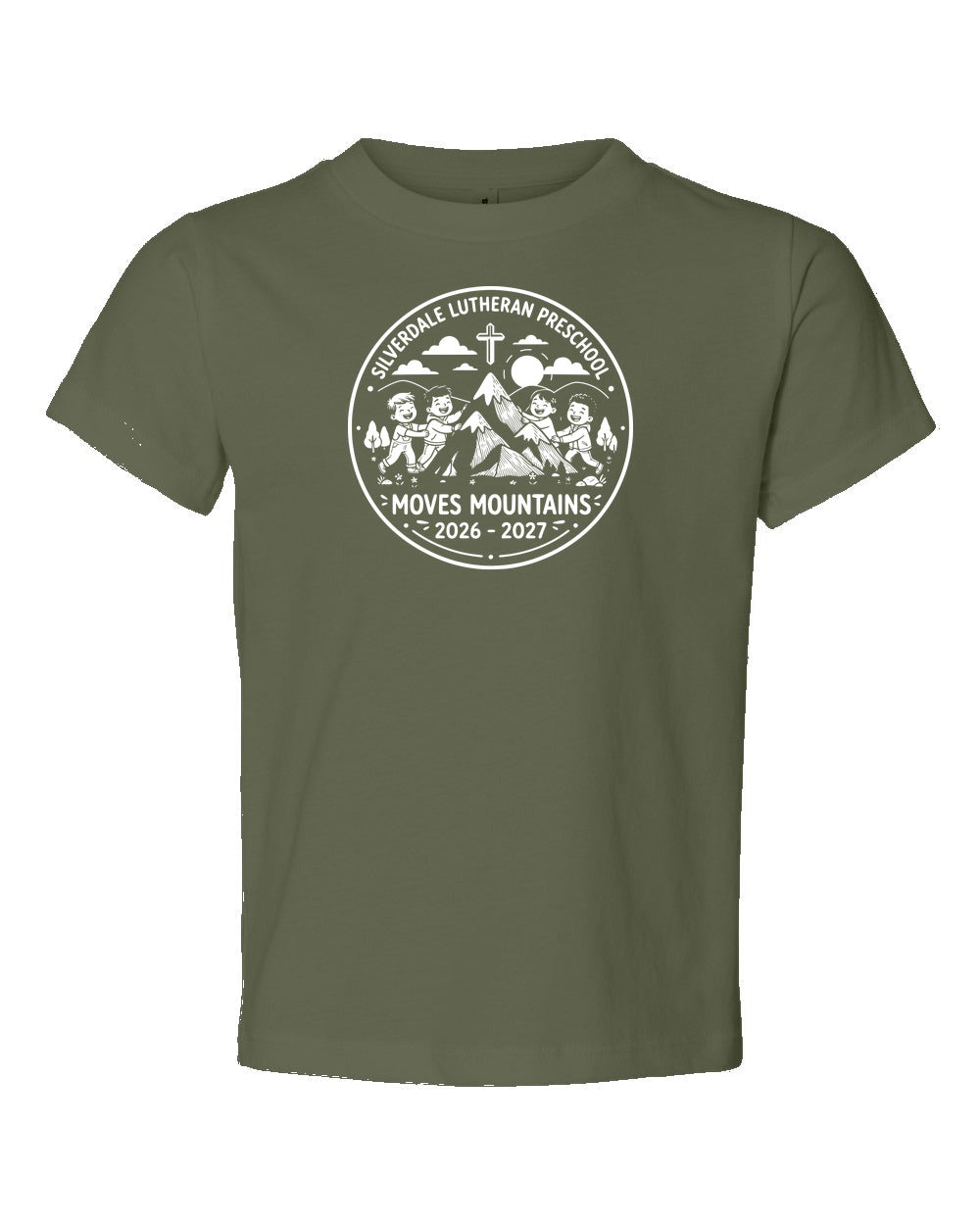 Toddler Silverdale Lutheran Preschool T-Shirt - Military Green