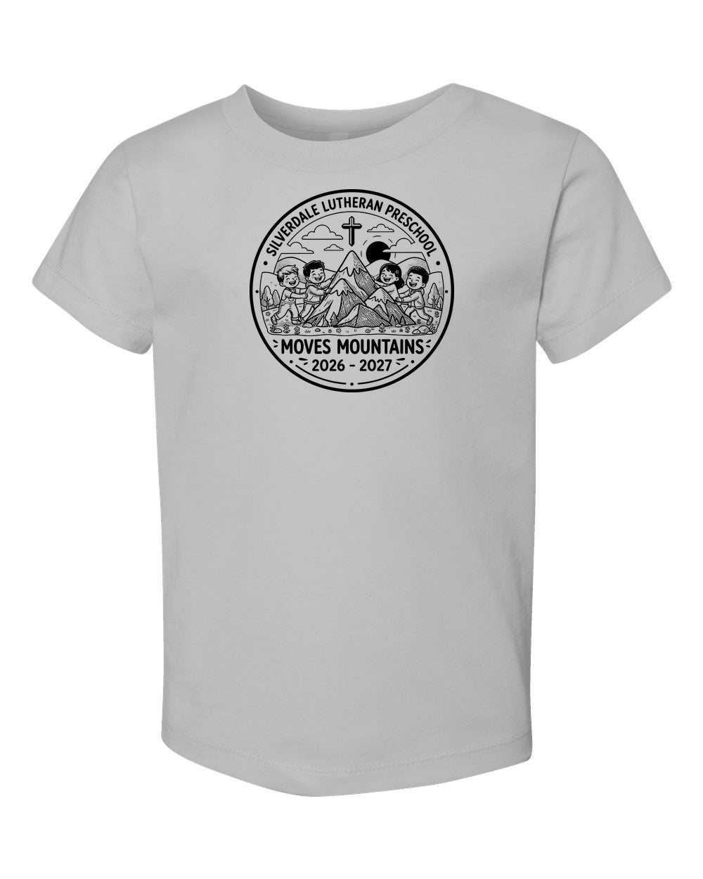 Toddler Silverdale Lutheran Preschool T-Shirt - Solid Athletic Grey