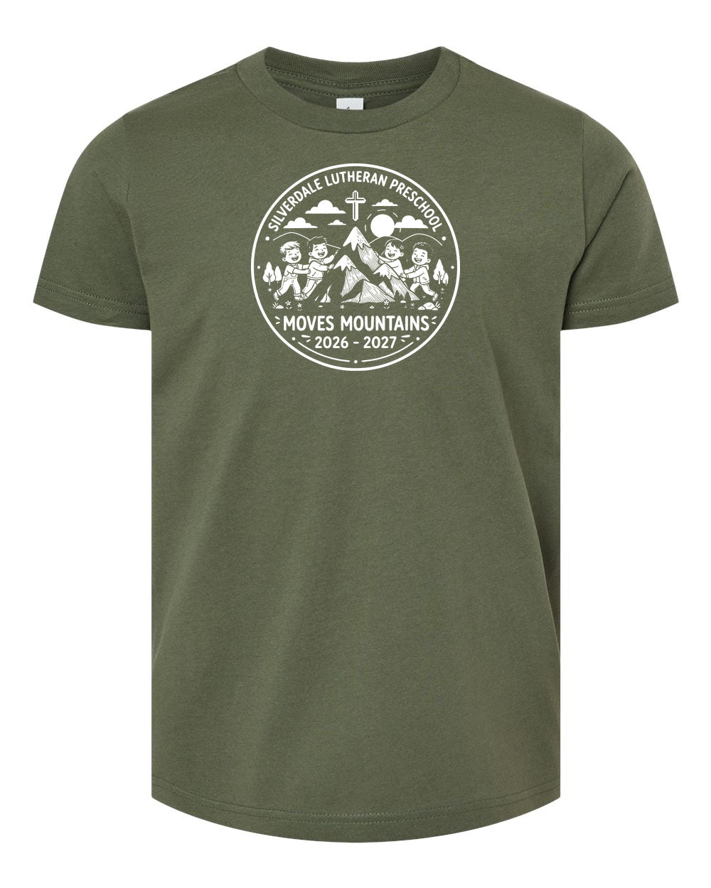 Youth Silverdale Lutheran Preschool T-Shirt - Military Green